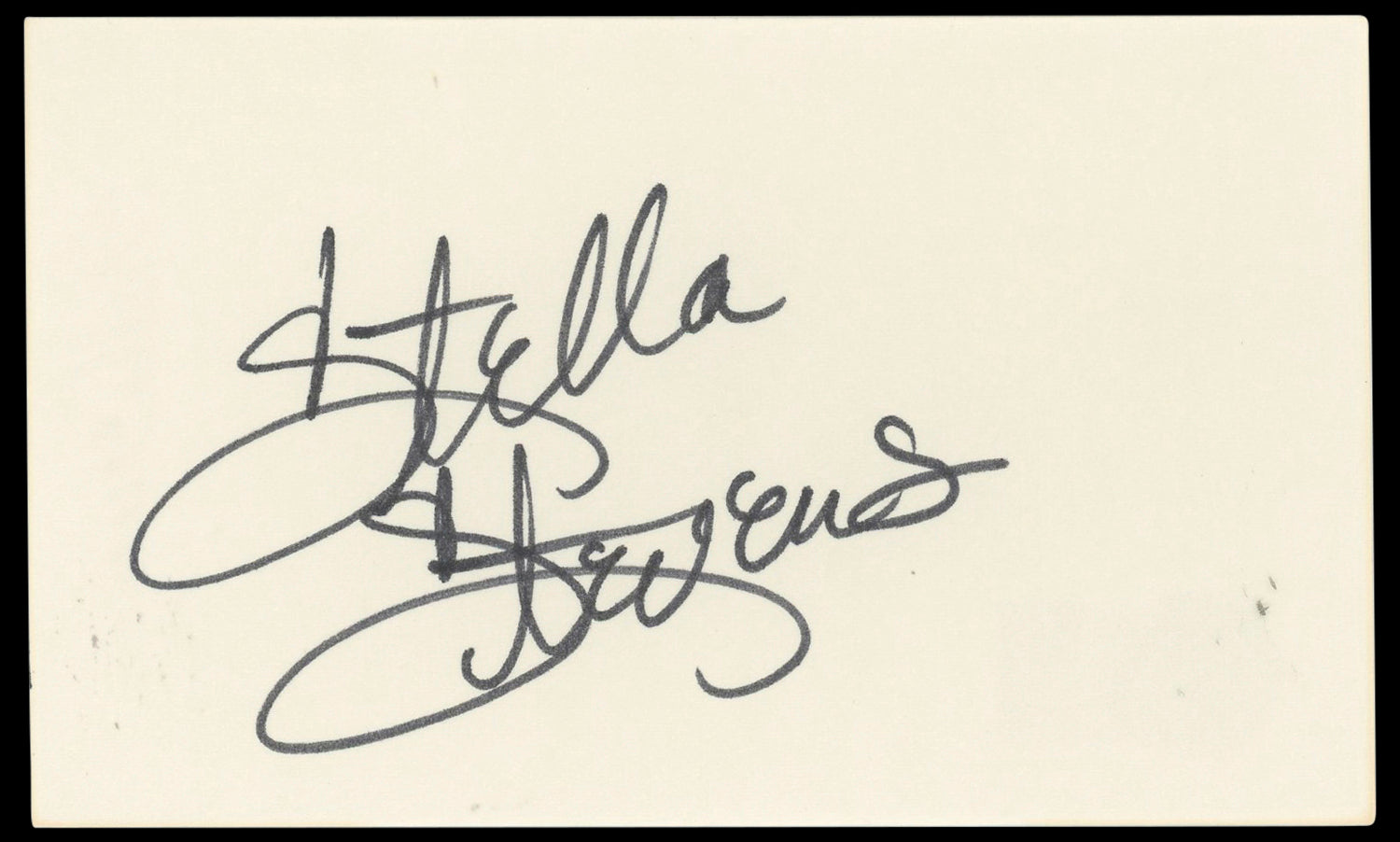 Stella Stevens Girls! Girls! Girls! Authentic Signed 3x5 Index Card BAS #BN33256
