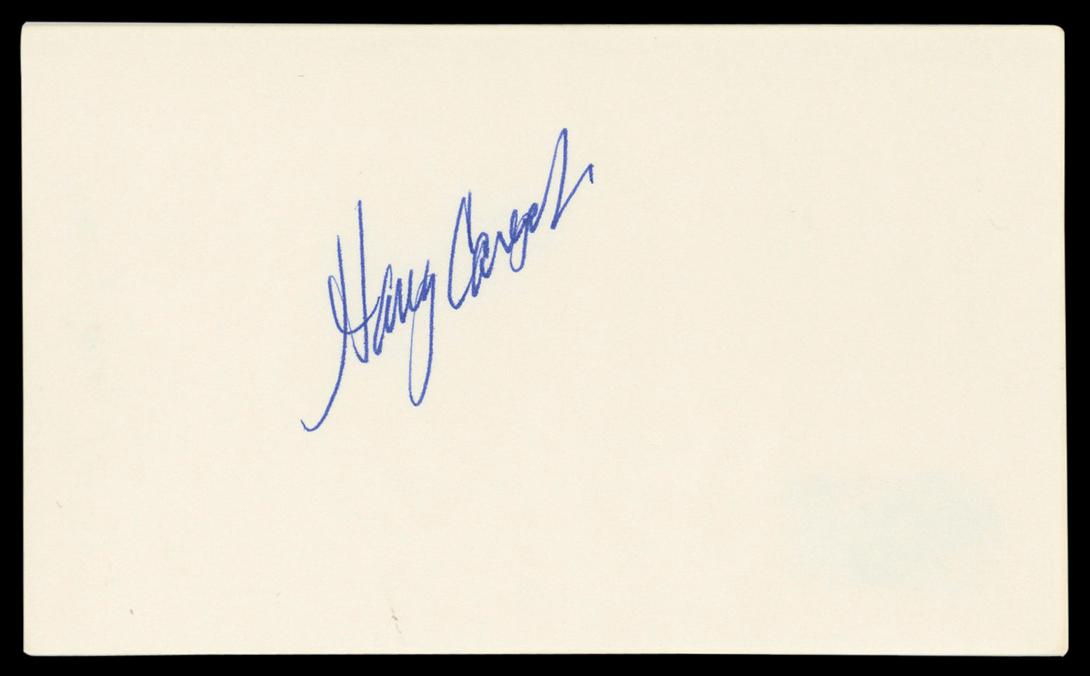 Harry Carey Jr. Three Godfathers Signed 3x5 Index Card Autographed BAS #BM57064