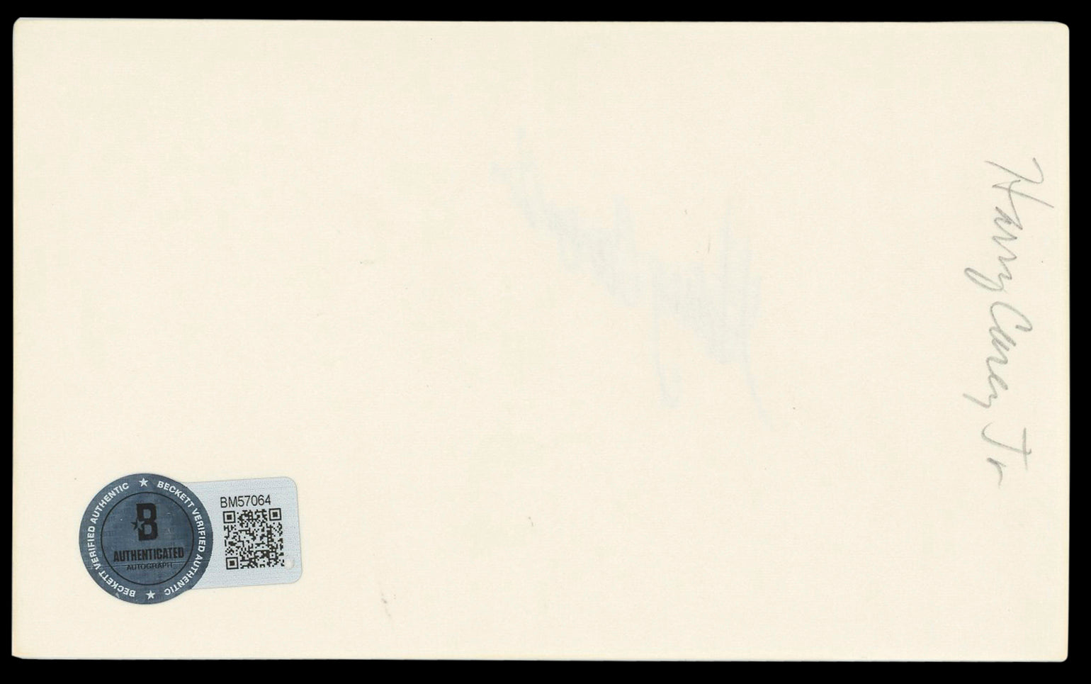 Harry Carey Jr. Three Godfathers Signed 3x5 Index Card Autographed BAS #BM57064