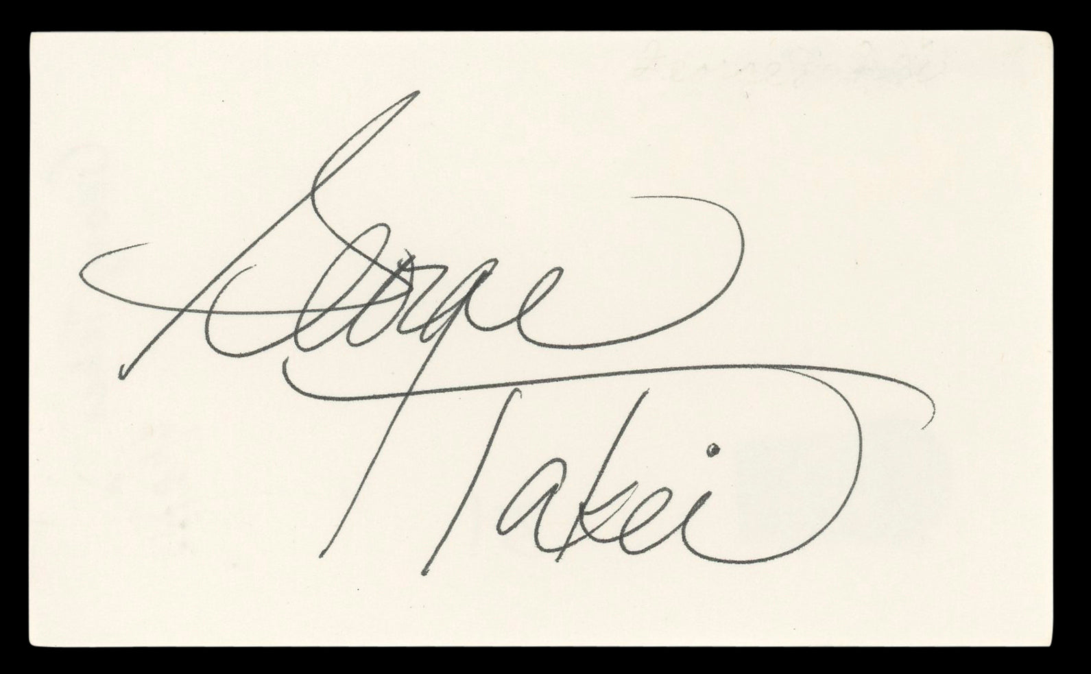 George Takei Star Trek: The Original Series Signed 3x5 Index Card BAS #BL96804