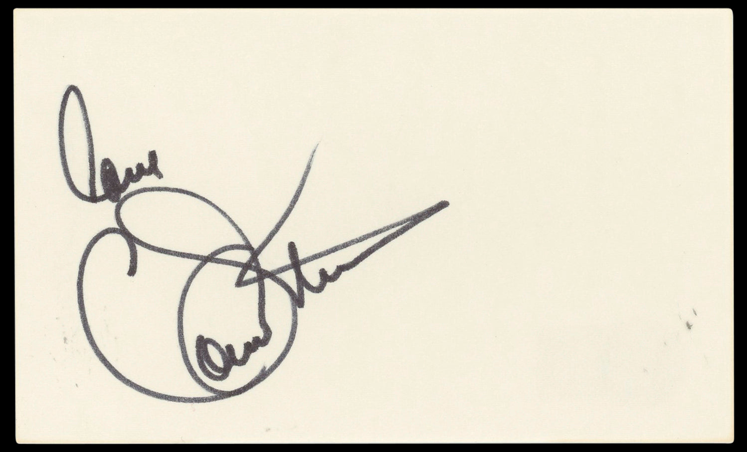 Connie Stevens Hawaiian Eye "Love" Authentic Signed 3x5 Index Card BAS #BN33261