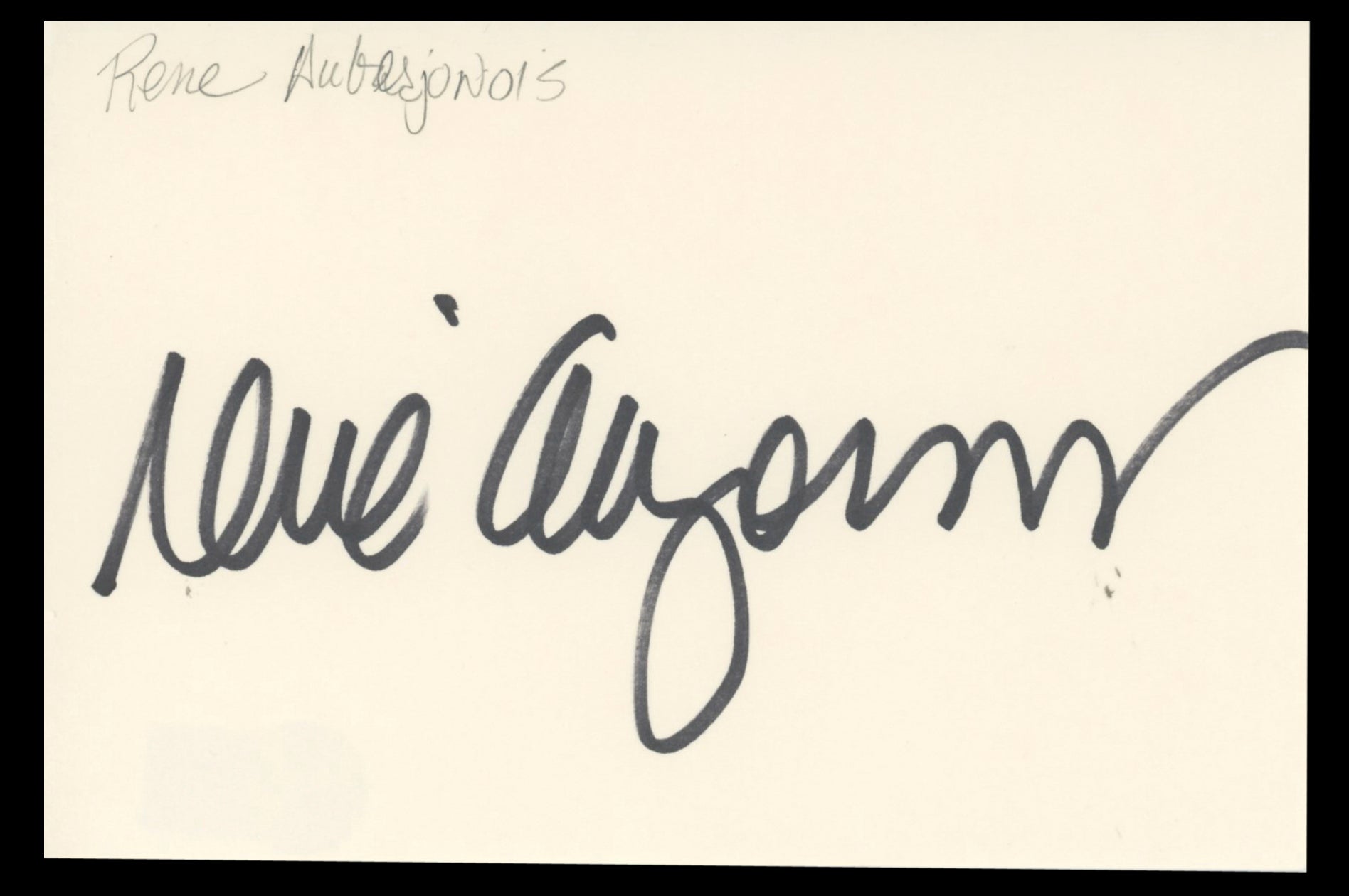 Rene Auberjonois Star Trek: Deep Space Nine Signed 4x6 Index Card BAS #BT02467