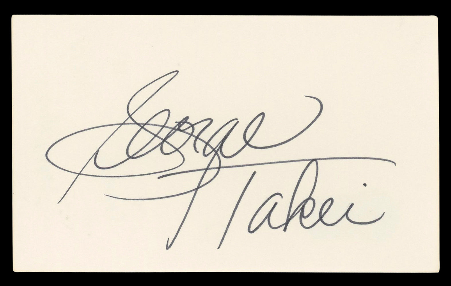 George Takei Star Trek: The Original Series Signed 3x5 Index Card BAS #BL96809