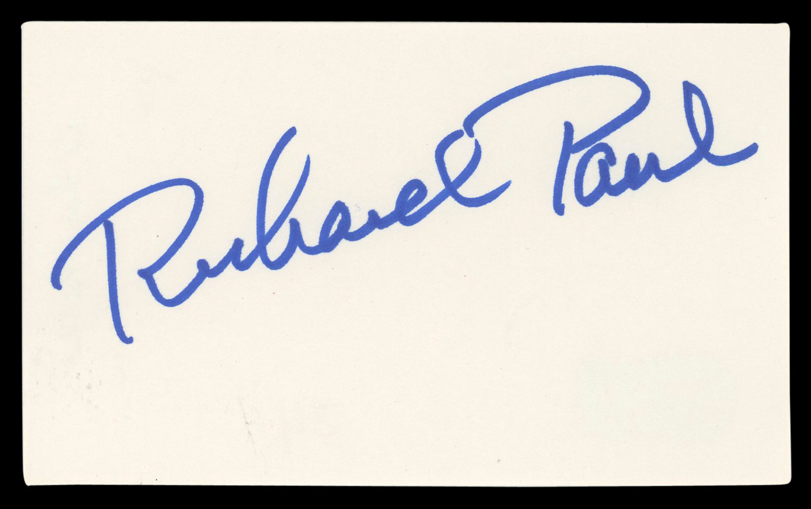 Richard Paul Murder, She Wrote Authentic Signed 3x5 Index Card BAS #BL96362