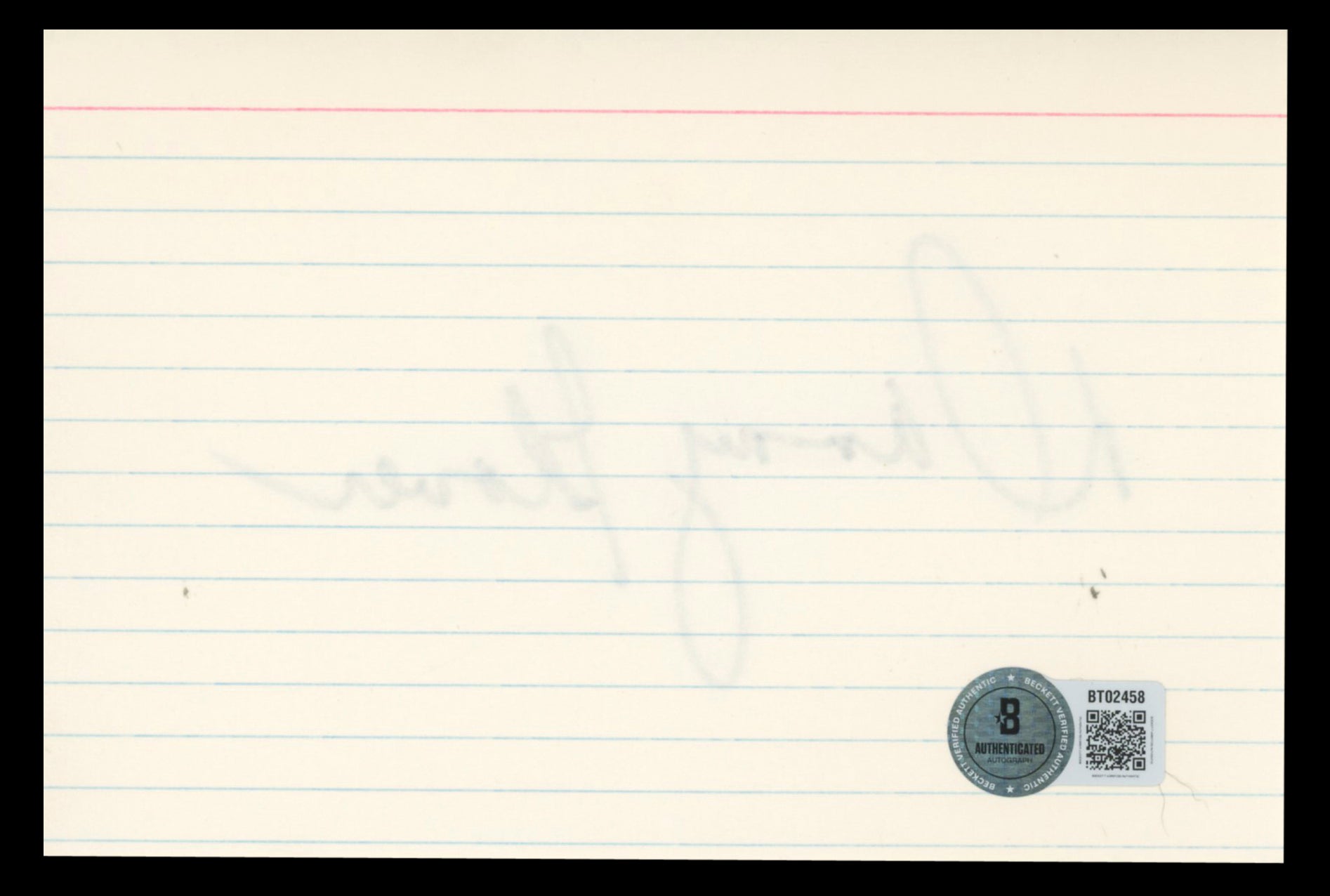 Danny Glover Lethal Weapon Authentic Signed 4x6 Index Card BAS #BT02458