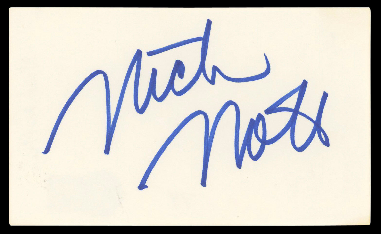 Nick Nolte A Walk in the Woods Authentic Signed 3x5 Index Card BAS #BL96365
