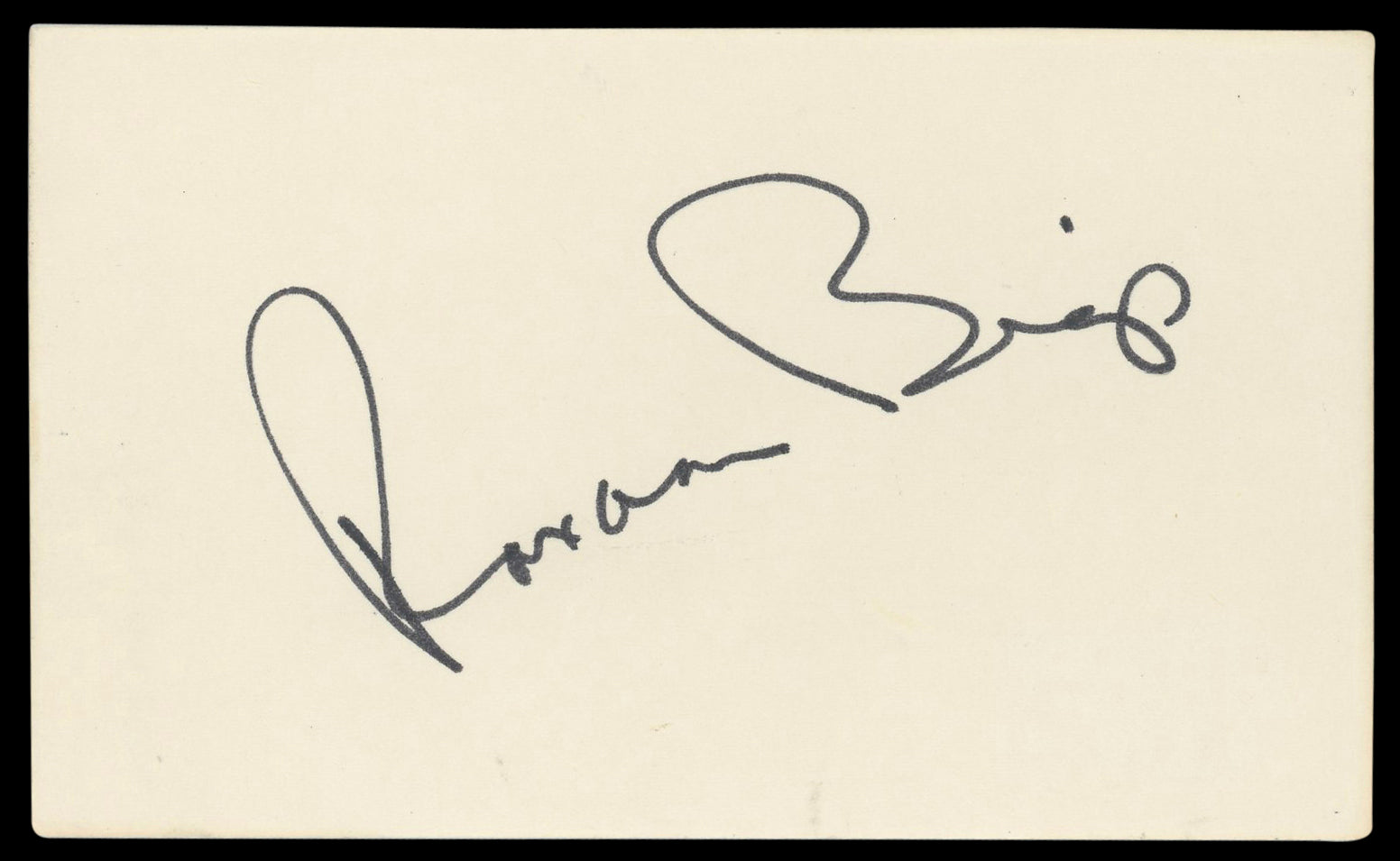 Roxann Biggs Star Trek Voyager Signed 3x5 Index Card Autographed BAS #BM57075