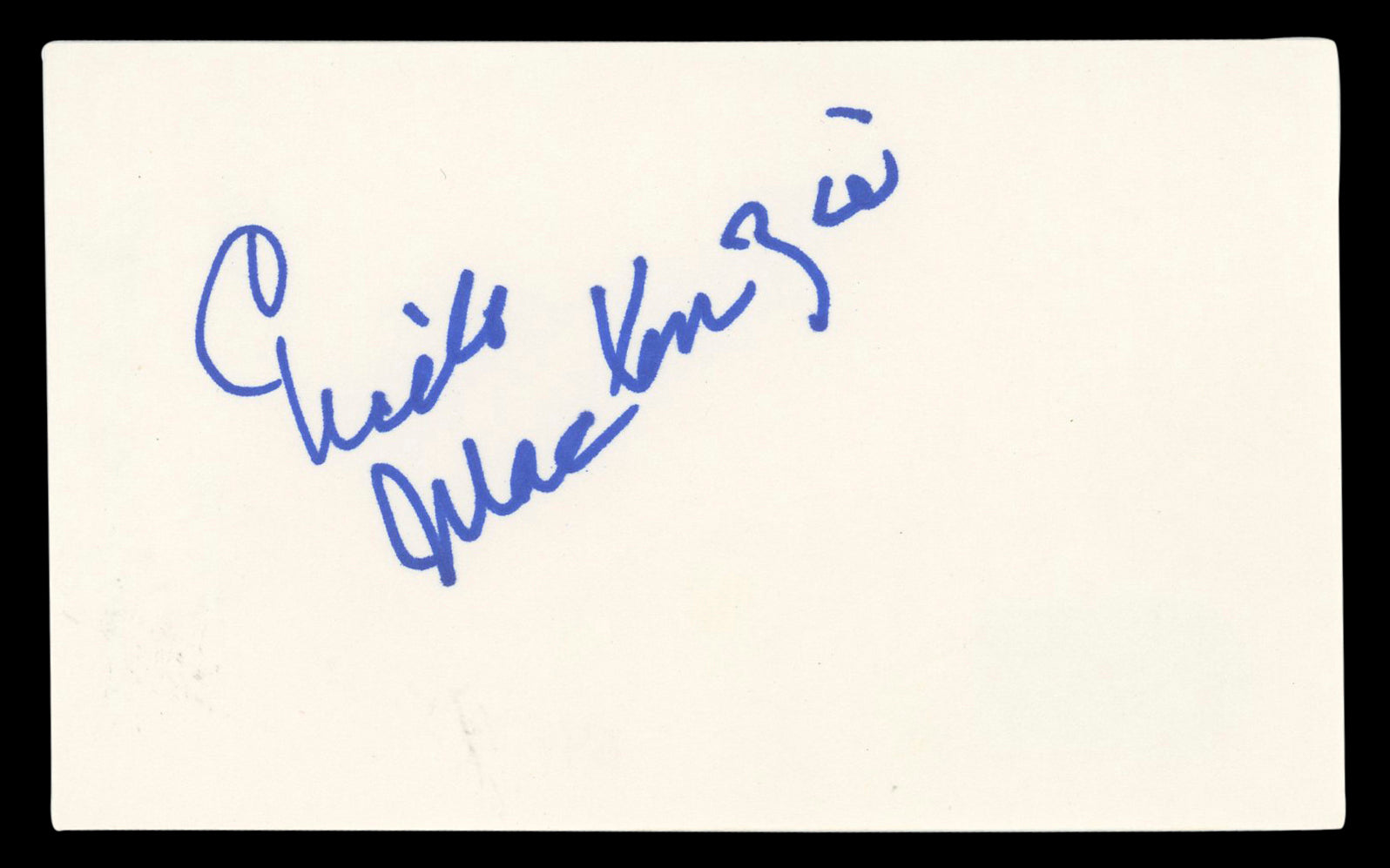 Gisele MacKenzie Your Hit Parade Authentic Signed 3x5 Index Card BAS #BL96367