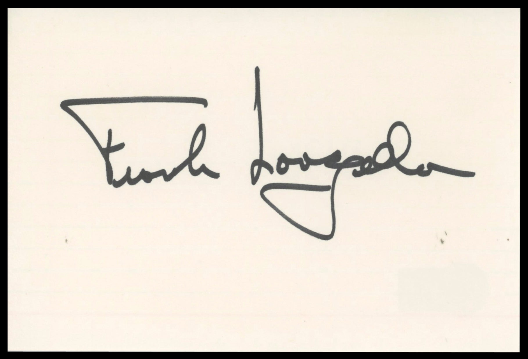 Frank Langella All Good Things Authentic Signed 4x6 Index Card BAS #BT02451