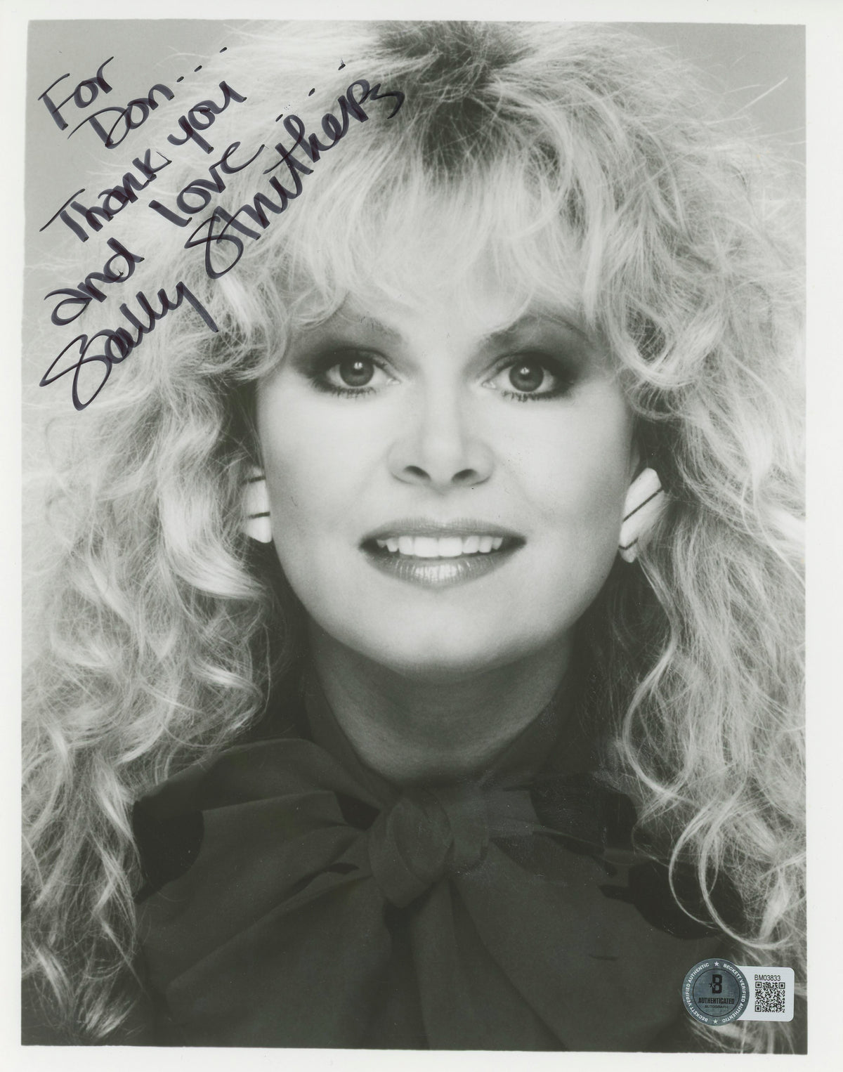 Sally Struthers All In The Family "Thank You" Signed 8x10 Photo BAS #BM03833