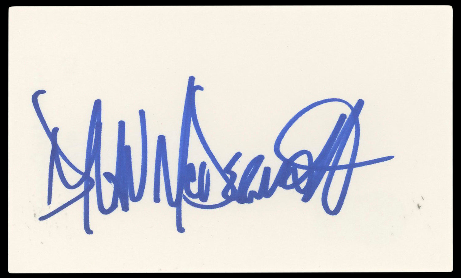 Dylan McDermott The Practice Authentic Signed 3x5 Index Card BAS #BP50598