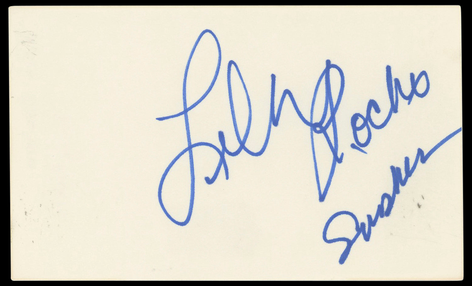 Lela Rochon Waiting to Exhale Authentic Signed 3x5 Index Card BAS #BP50599