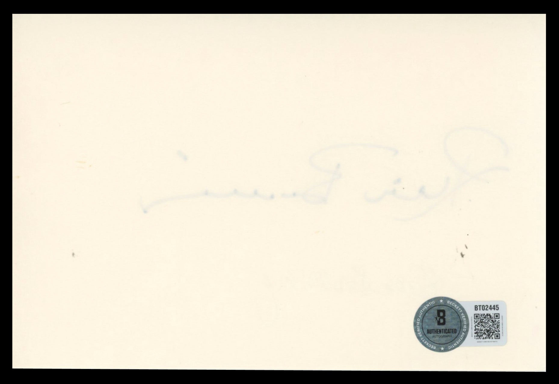 Ricou Browning Creature from the Black Lagoon Signed 4x6 Index Card BAS #BT02445