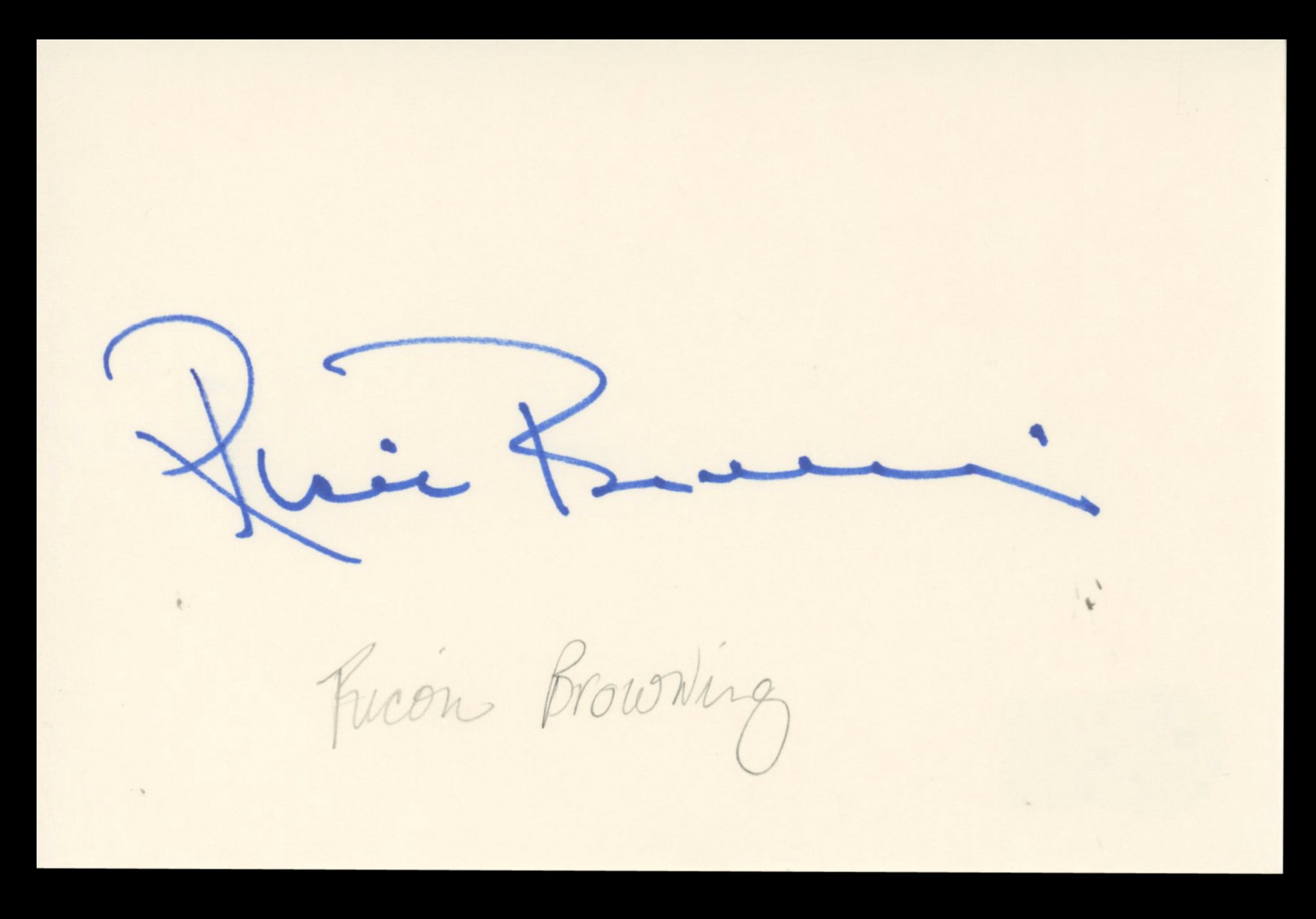 Ricou Browning Creature from the Black Lagoon Signed 4x6 Index Card BAS #BT02444