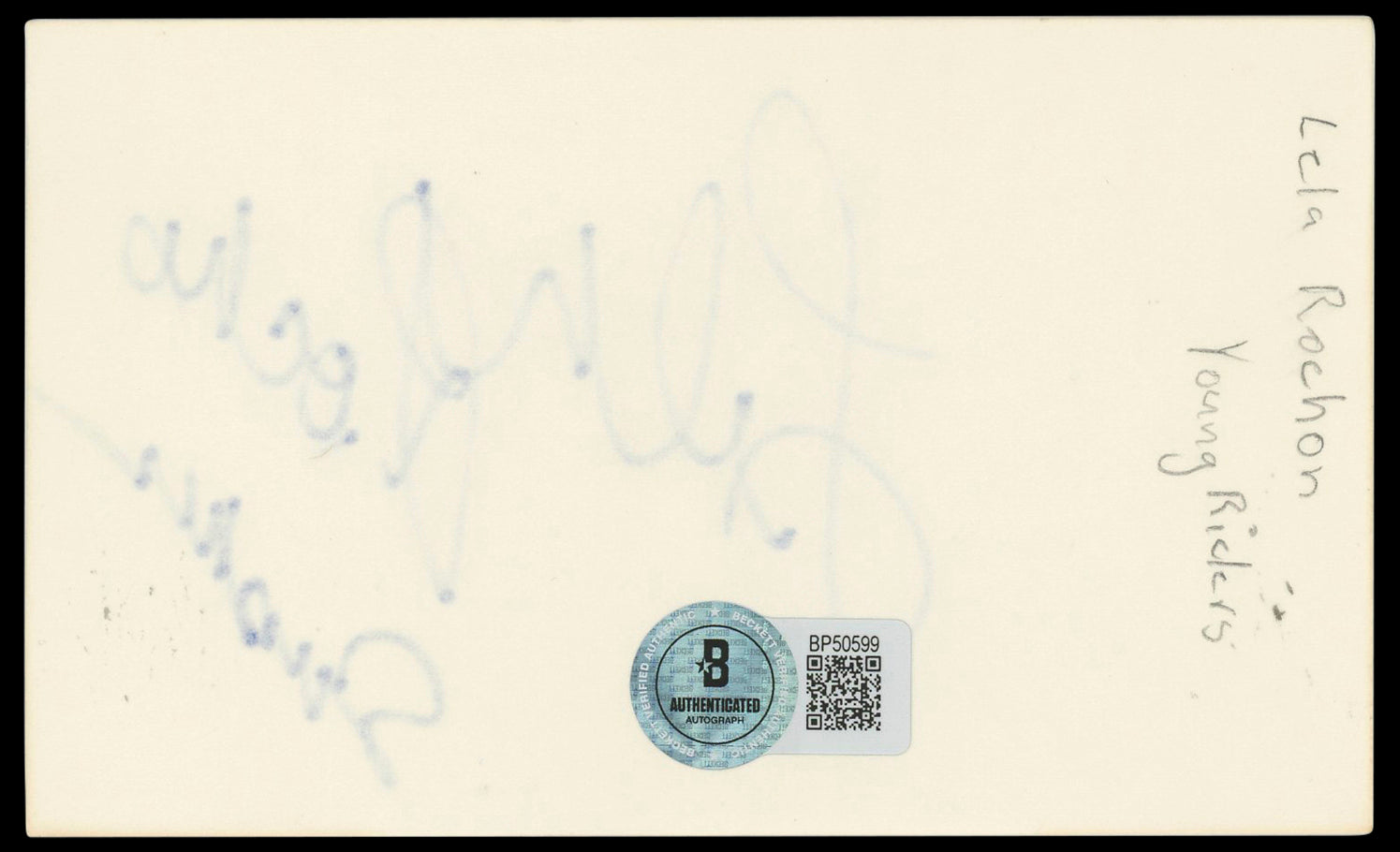 Lela Rochon Waiting to Exhale Authentic Signed 3x5 Index Card BAS #BP50599