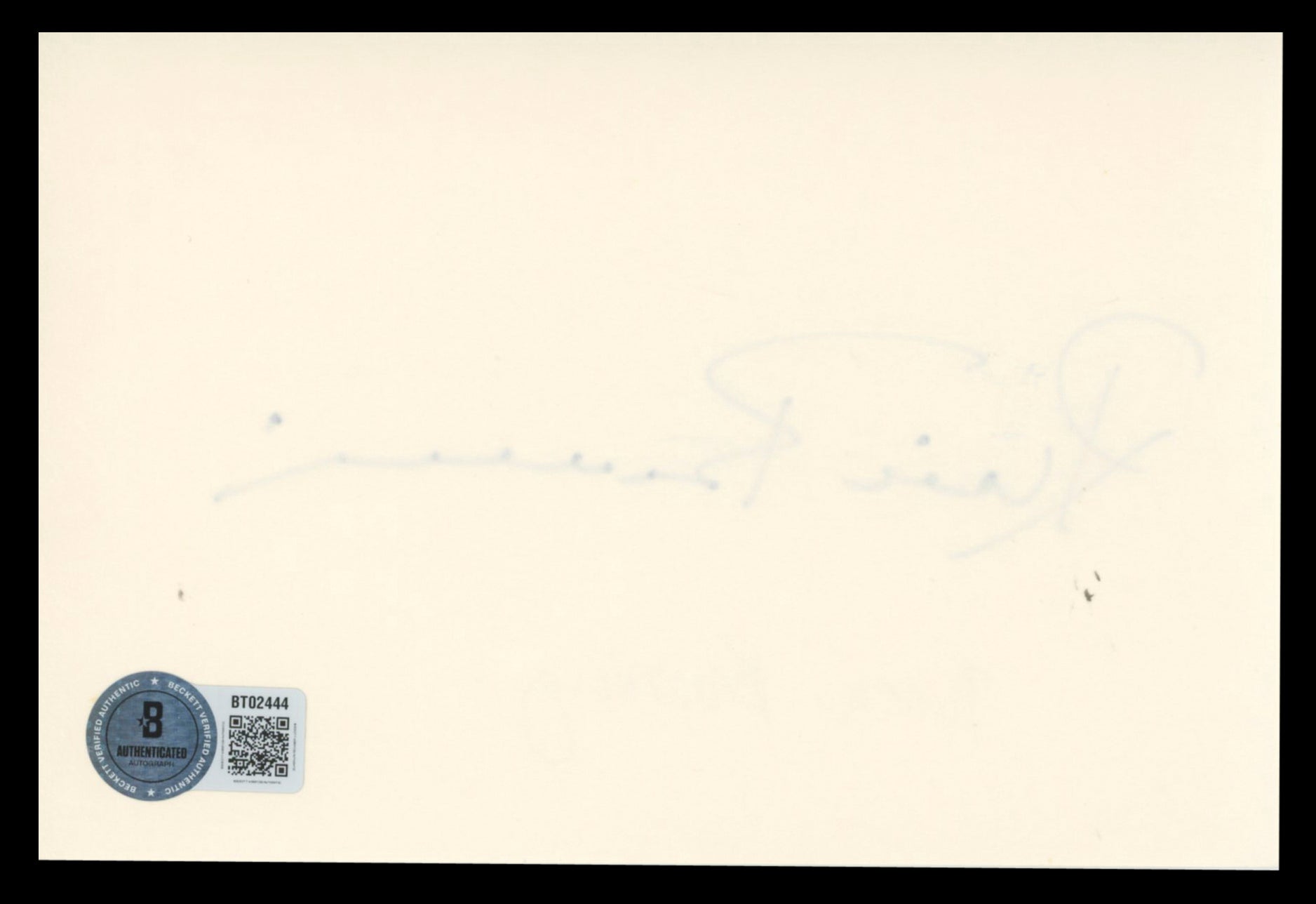 Ricou Browning Creature from the Black Lagoon Signed 4x6 Index Card BAS #BT02444