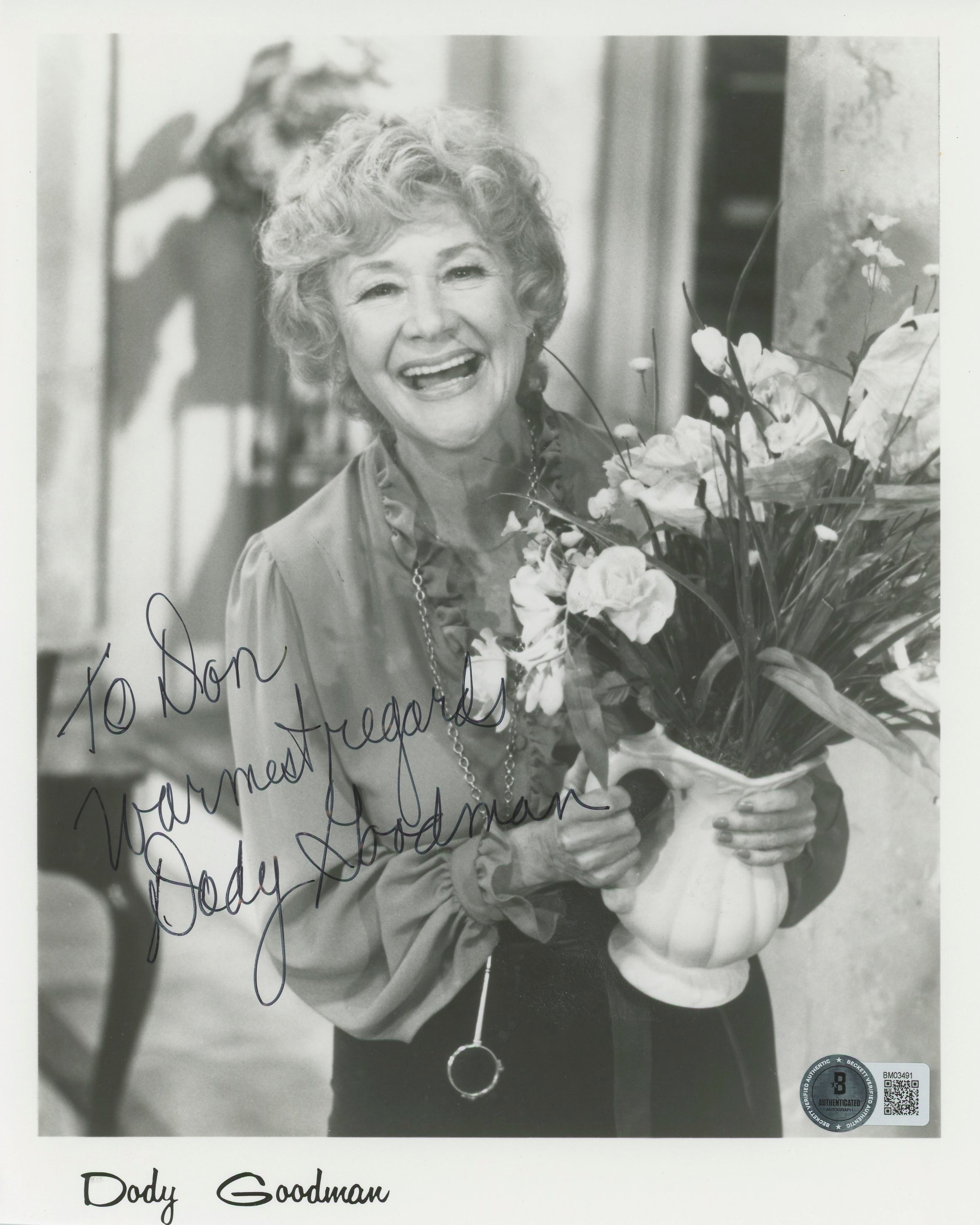 Dody Goodman Grease "Warmest Regards" Authentic Signed 8x10 Photo BAS #BM03491
