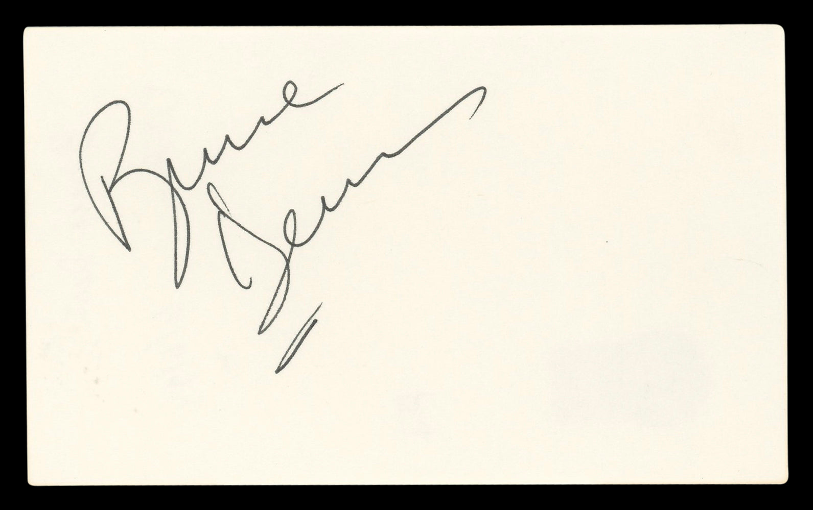 Bruce Dern The Hateful Eight Authentic Signed 3x5 Index Card BAS #BL96821