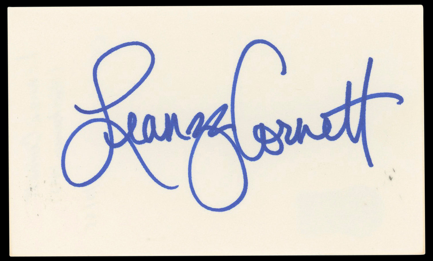 Leanza Cornett Miss America 1993 Authentic Signed 3x5 Index Card BAS #BP50602