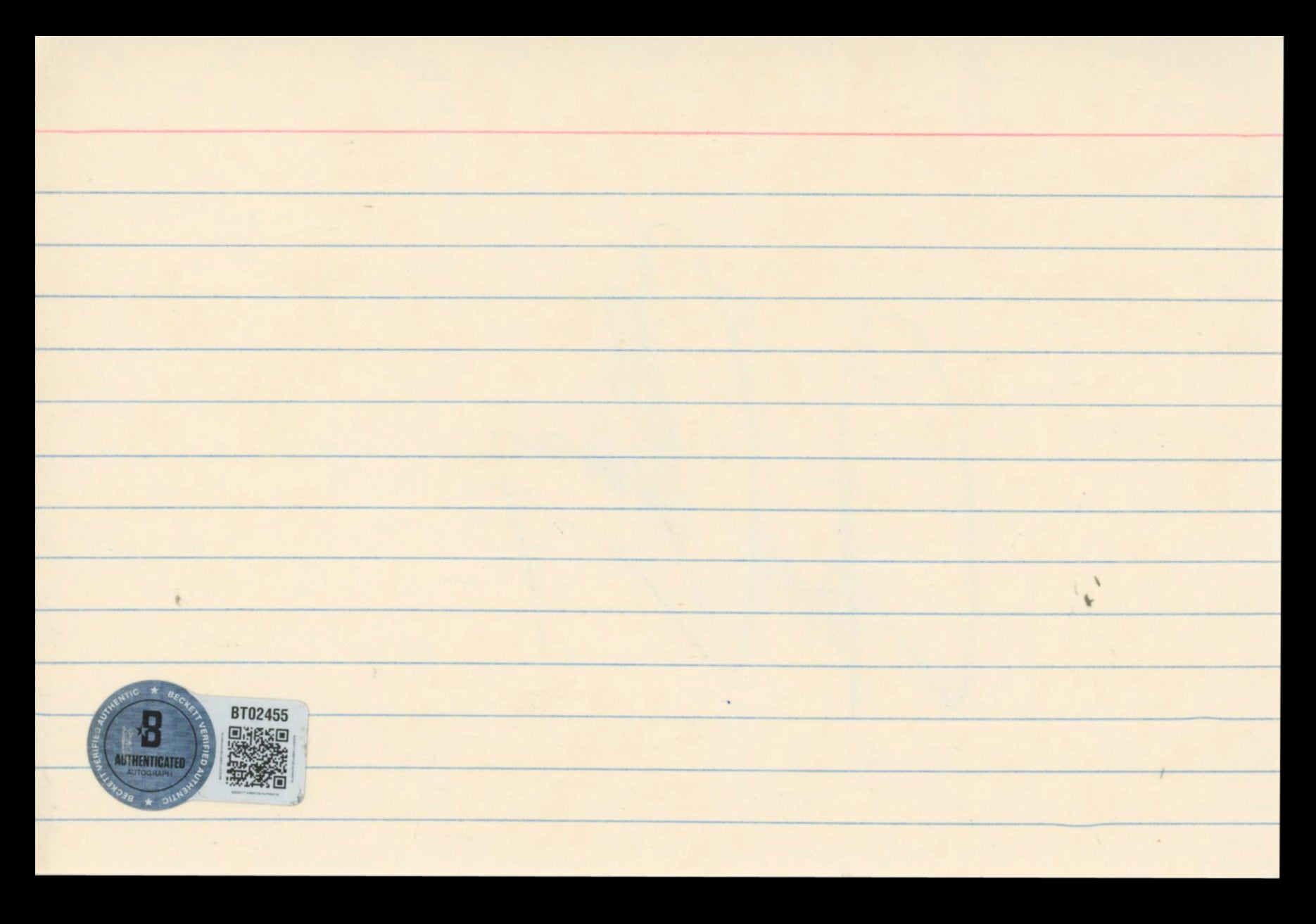 Tom Clancy Rainbow Six Authentic Signed 4x6 Index Card BAS #BT02455