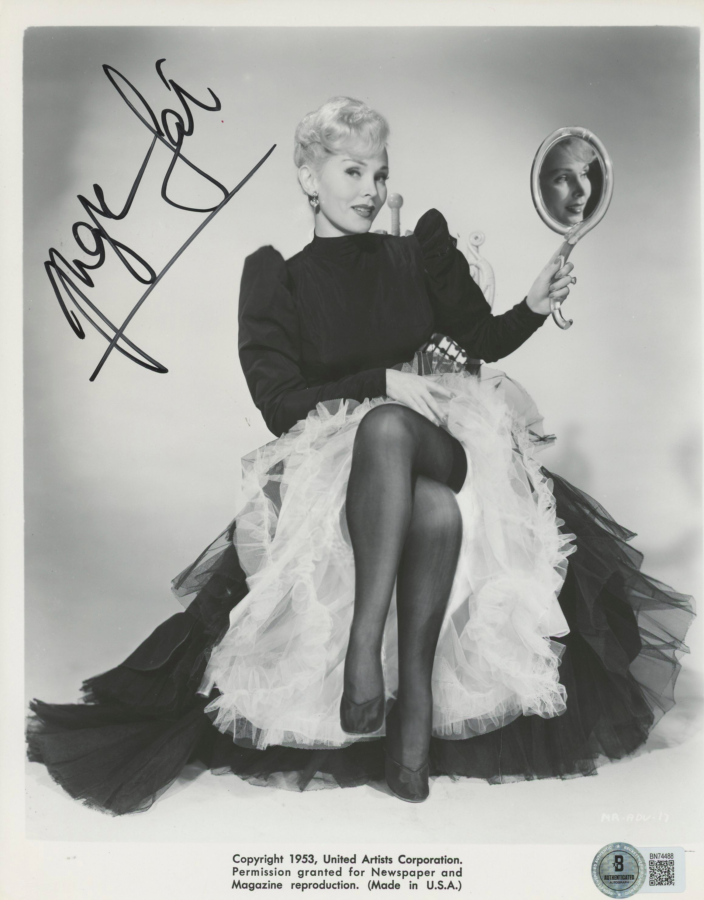 Zsa Zsa Gabor Moulin Rouge Authentic Signed 8x10 Photo Autographed BAS #BN74488