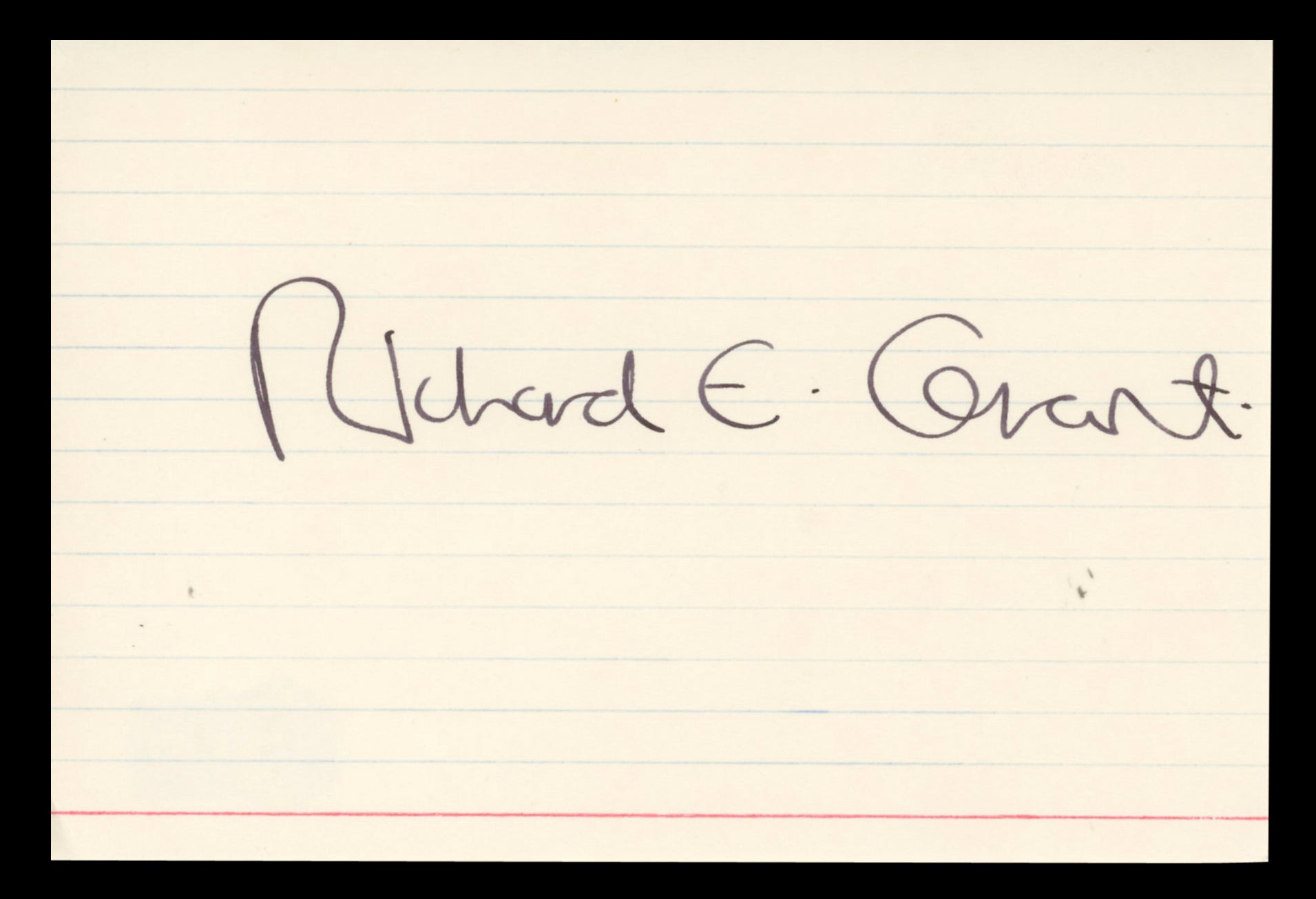 Richard E. Grant Can You Ever Forgive Me? Signed 4x6 Index Card BAS #BT02530