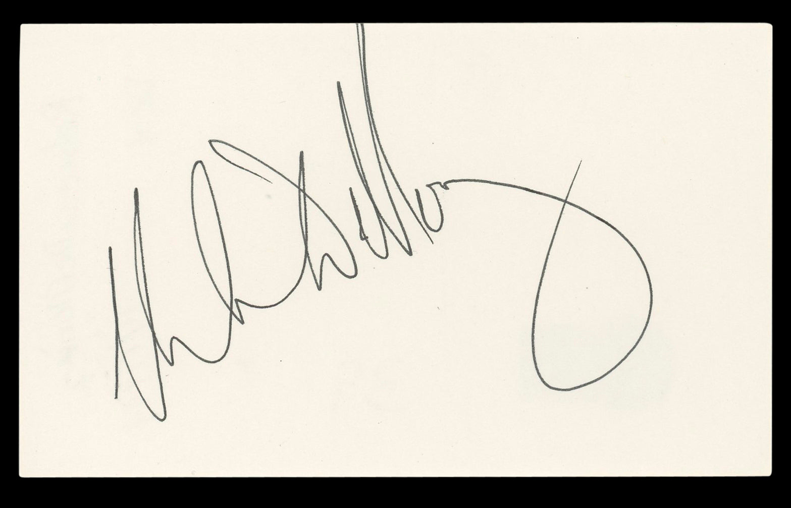 Rebecca De Mornay Risky Business Authentic Signed 3x5 Index Card BAS #BL96830