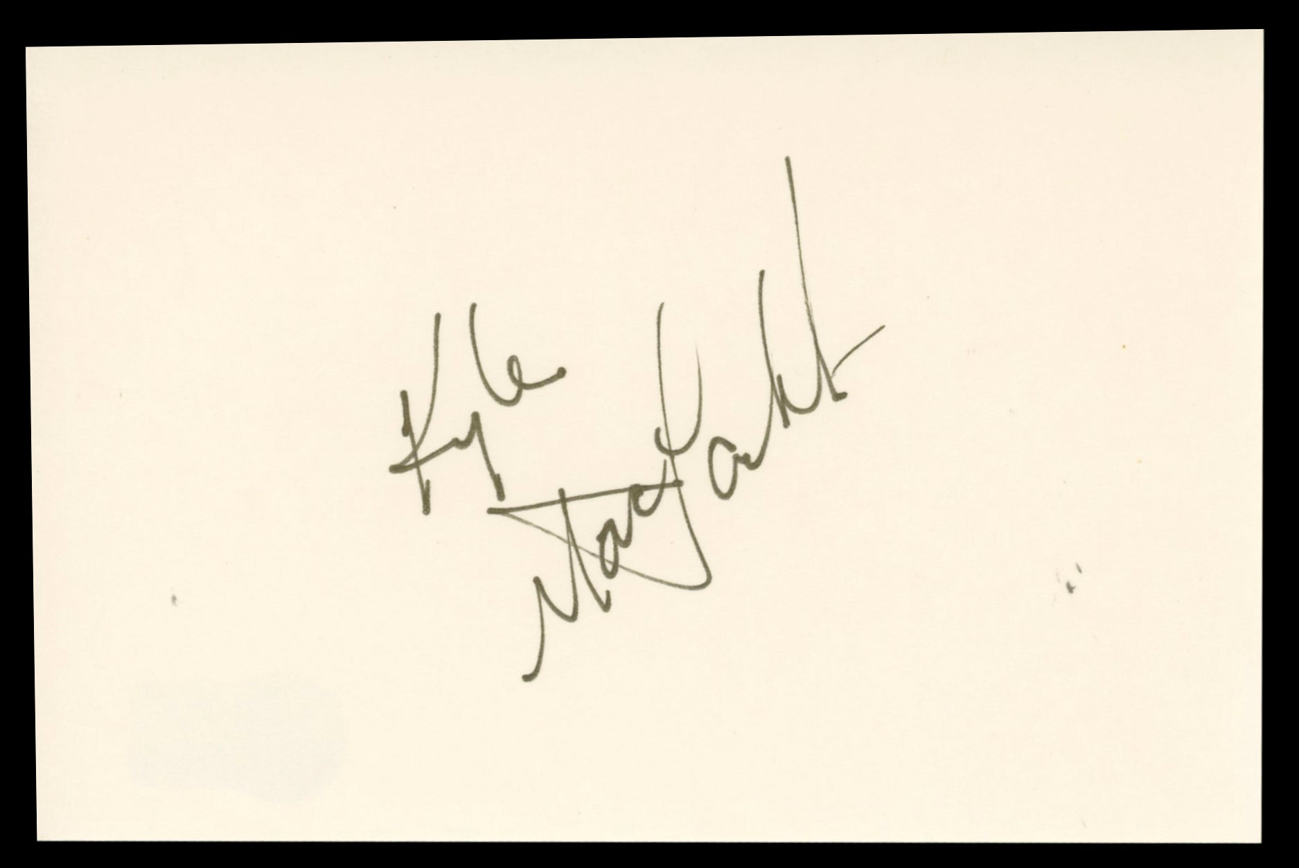 Kyle MacLachlan Twin Peaks Authentic Signed 4x6 Index Card BAS #BT02512