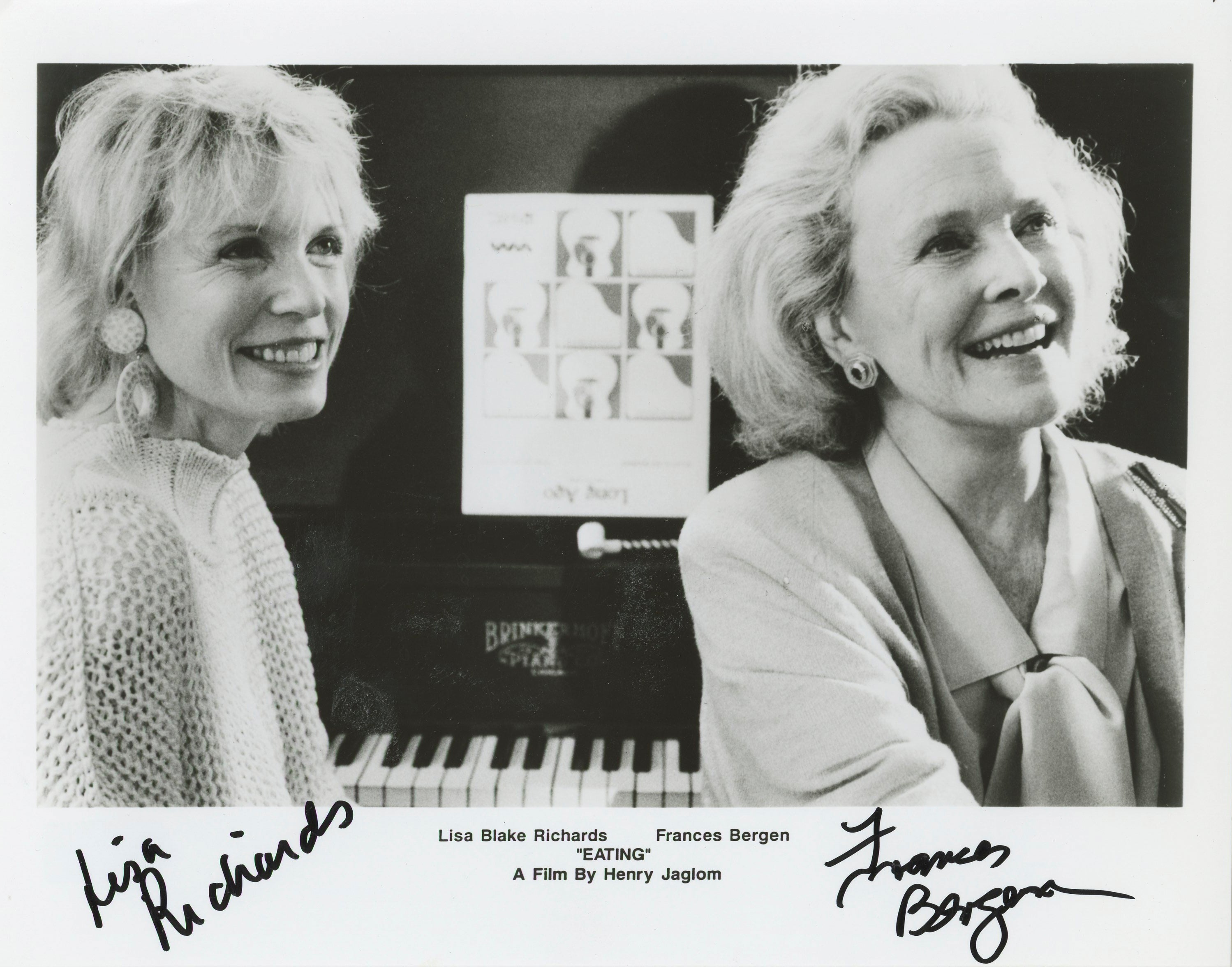 Frances Bergen & Lisa Richards Eating Authentic Signed 8x10 Photo BAS #BM03517