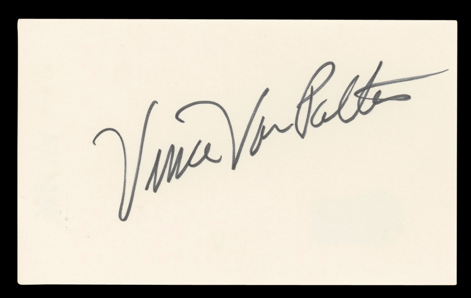 Vincent Van Patten 7 Days to Vegas Authentic Signed 3x5 Index Card BAS #BL96837