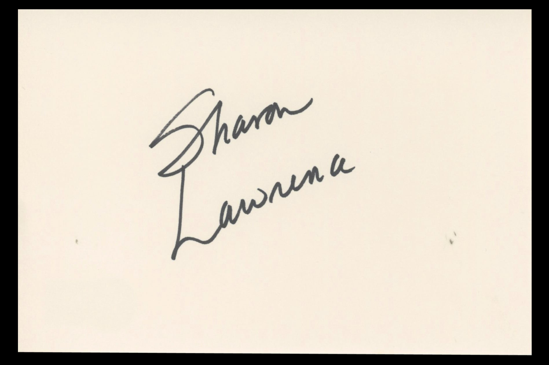 Sharon Lawrence NYPD Blue Authentic Signed 4x6 Index Card BAS #BT01200