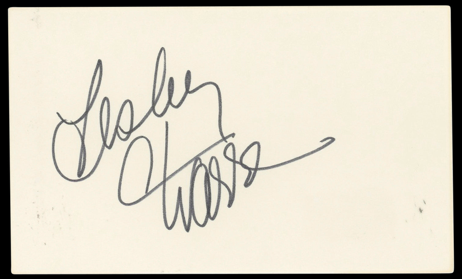 Lesley Ann Warren Cinderella Authentic Signed 3x5 Index Card BAS #BP50621
