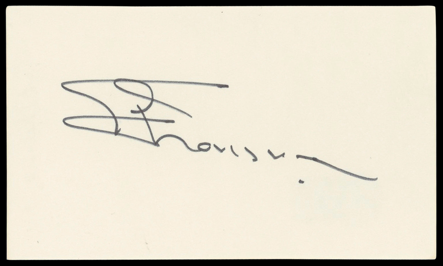 Cyd Charisse The Band Wagon Signed 3x5 Index Card Autographed BAS #AD70403
