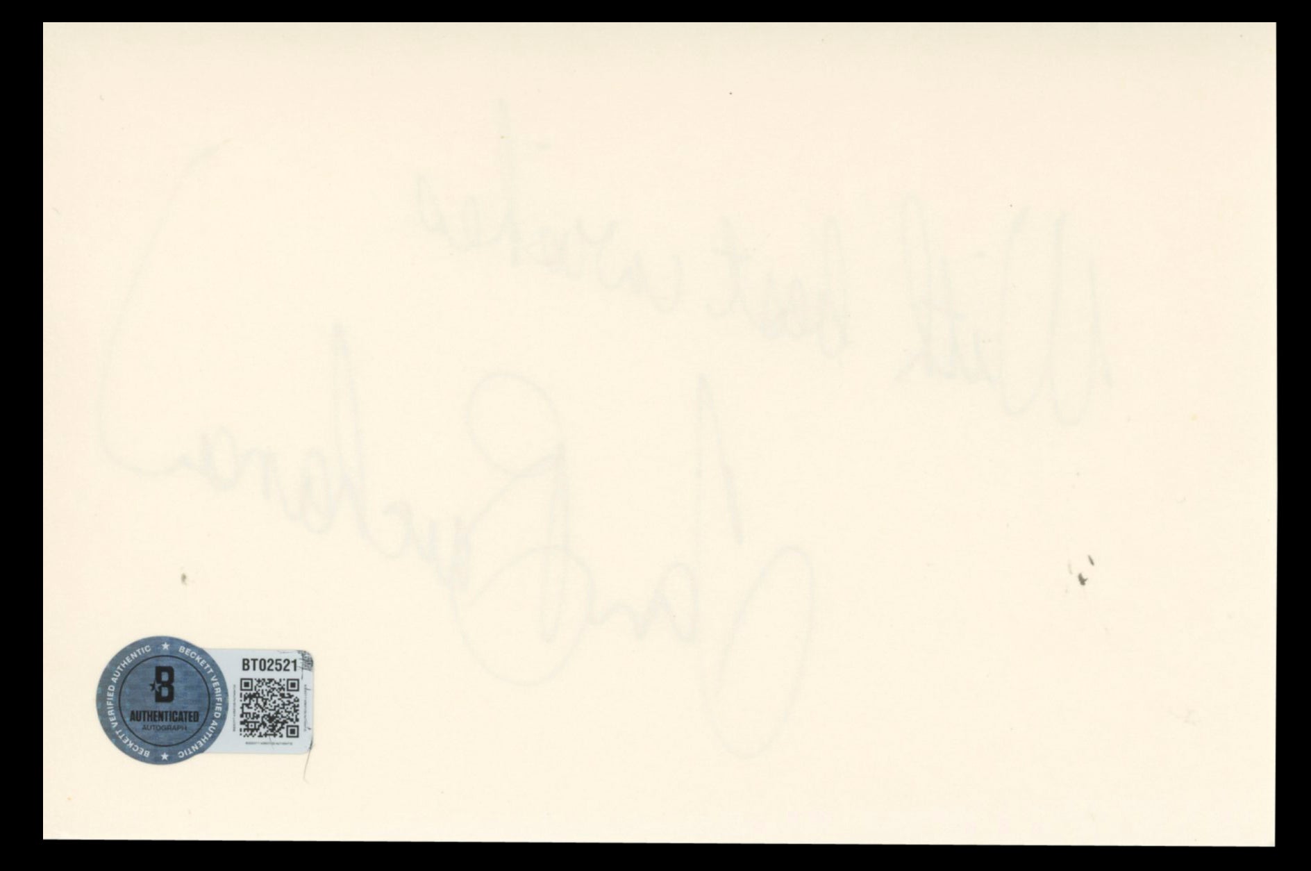 Ian Buchanan General Hospital "Best Wishes" Signed 4x6 Index Card BAS #BT02521