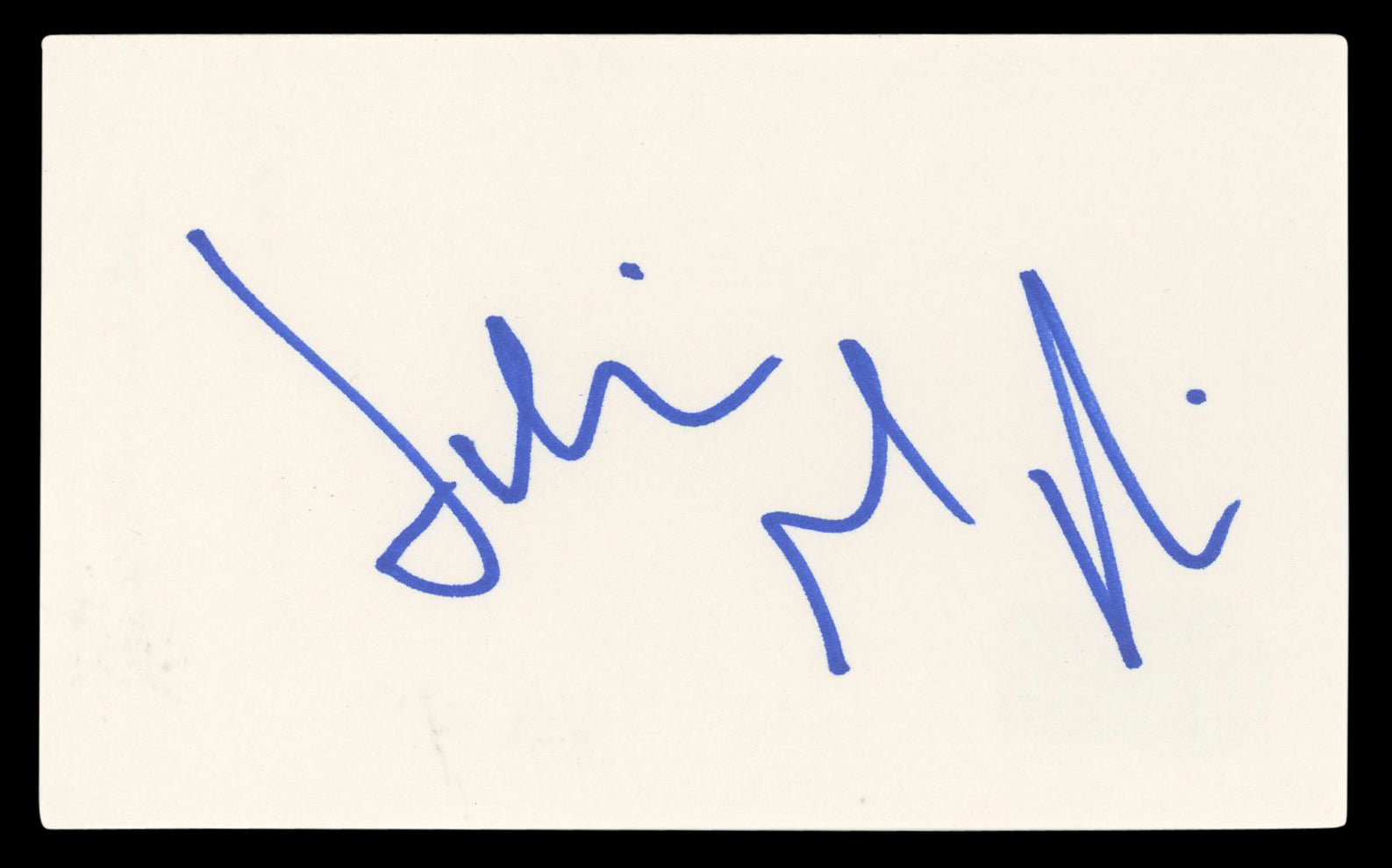 Julianna Margulies ER Authentic Signed 3x5 Index Card Autographed BAS #BL96396