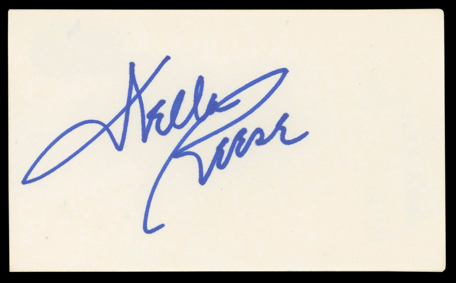 Della Reese Touched by An Angel Authentic Signed 3x5 Index Card BAS #BM56906