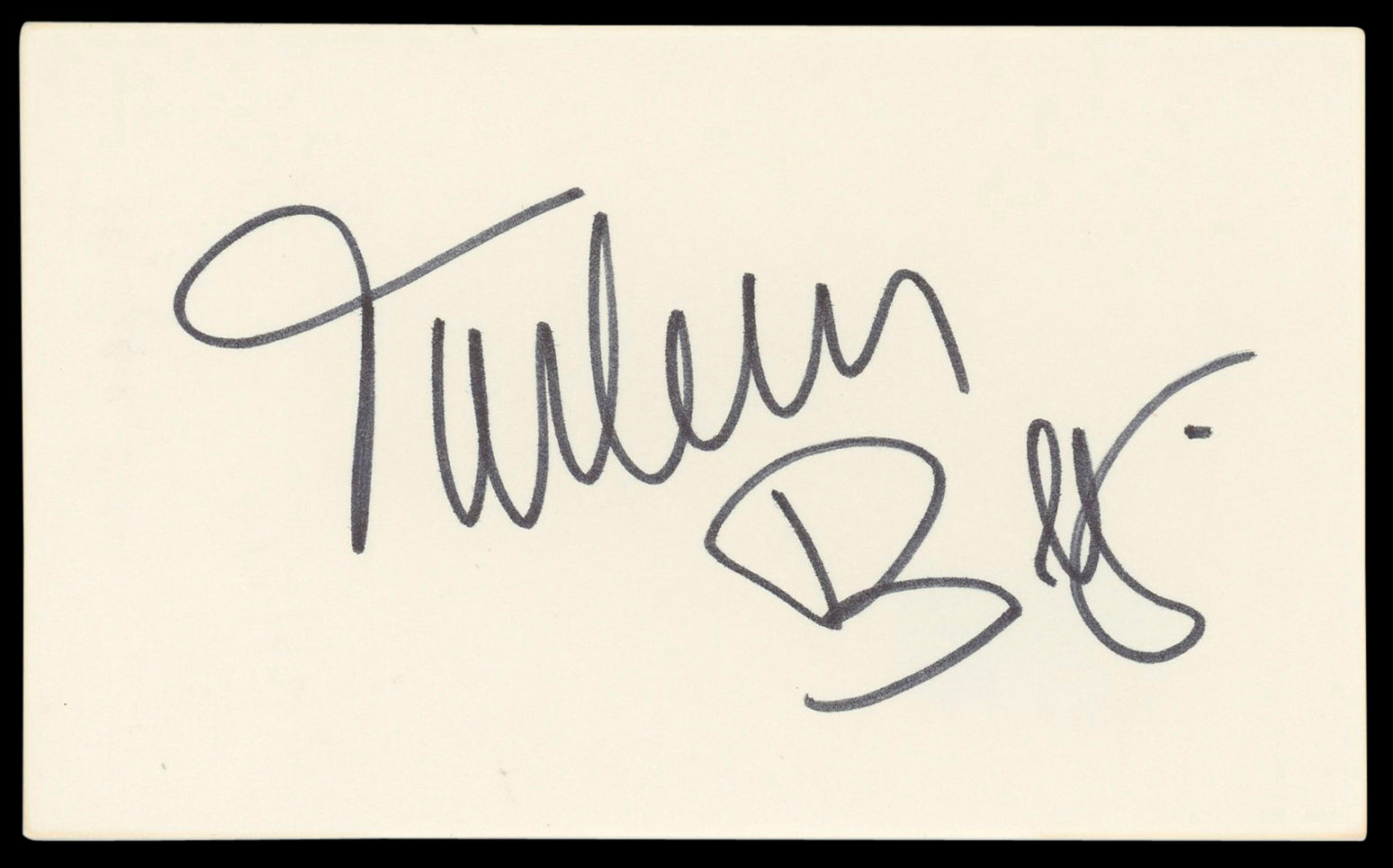 Turhan Bey The Mummy's Tomb Signed 3x5 Index Card Autographed BAS #AD70400