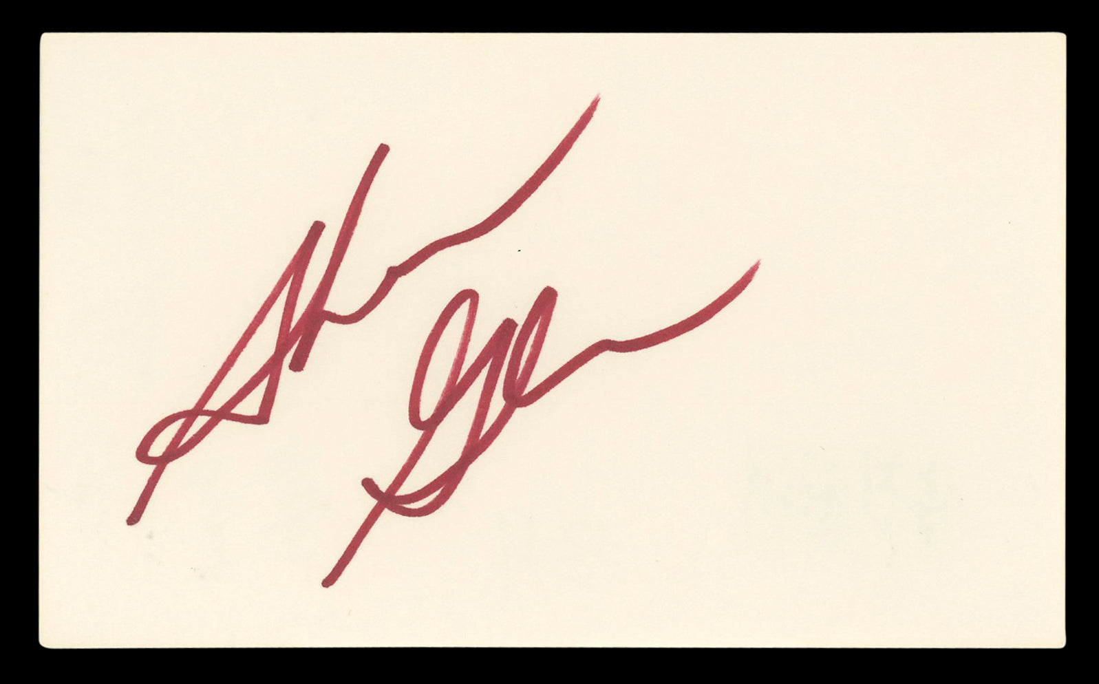 Sharon Gless Cagney & Lacey Authentic Signed 3x5 Index Card BAS #BL96844
