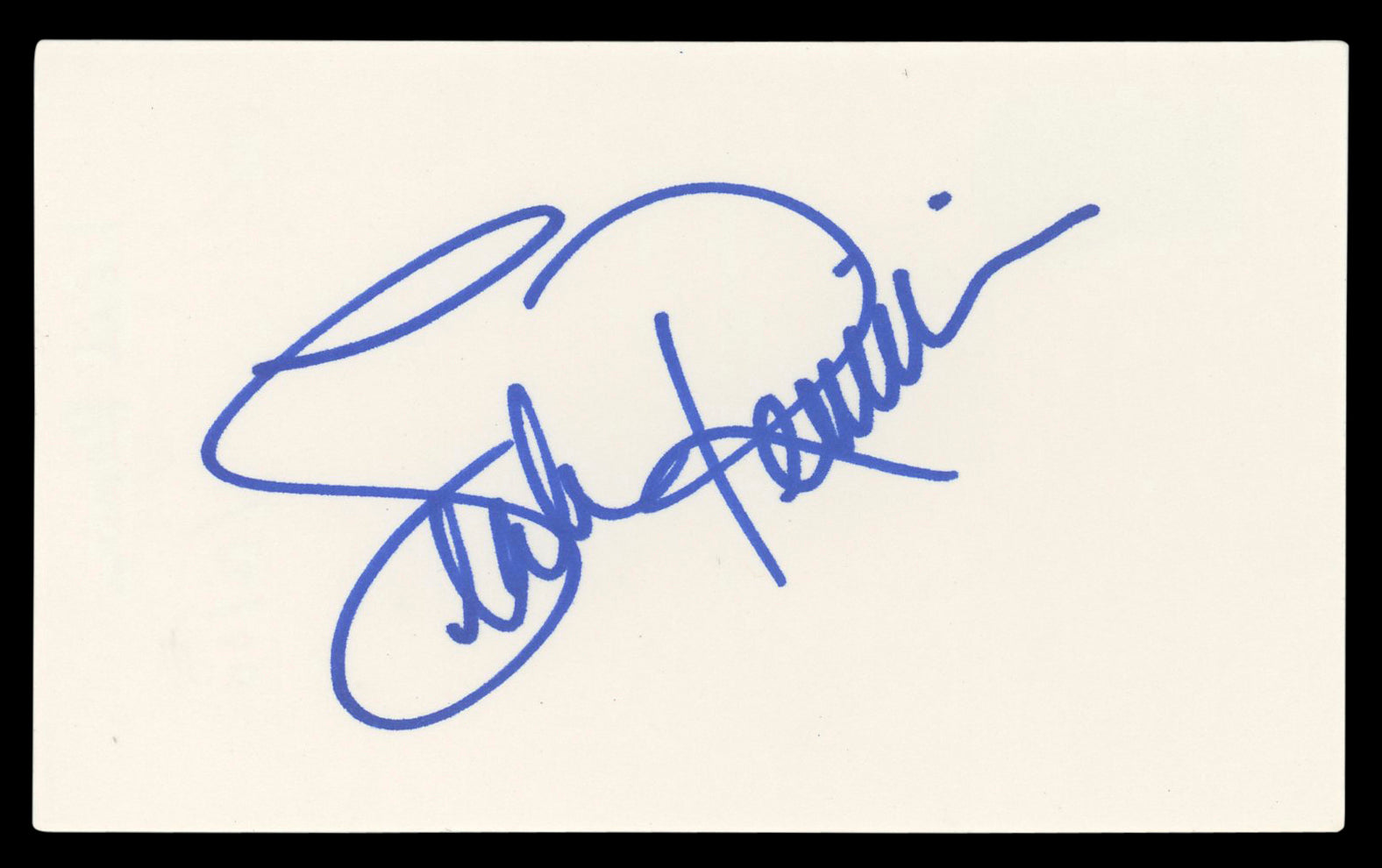Leah Remini The King Of Queens Authentic Signed 3x5 Index Card BAS #BM56909