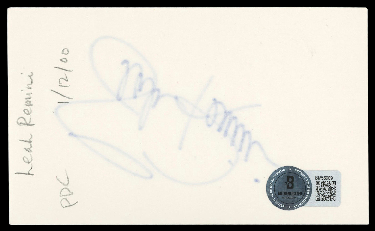 Leah Remini The King Of Queens Authentic Signed 3x5 Index Card BAS #BM56909