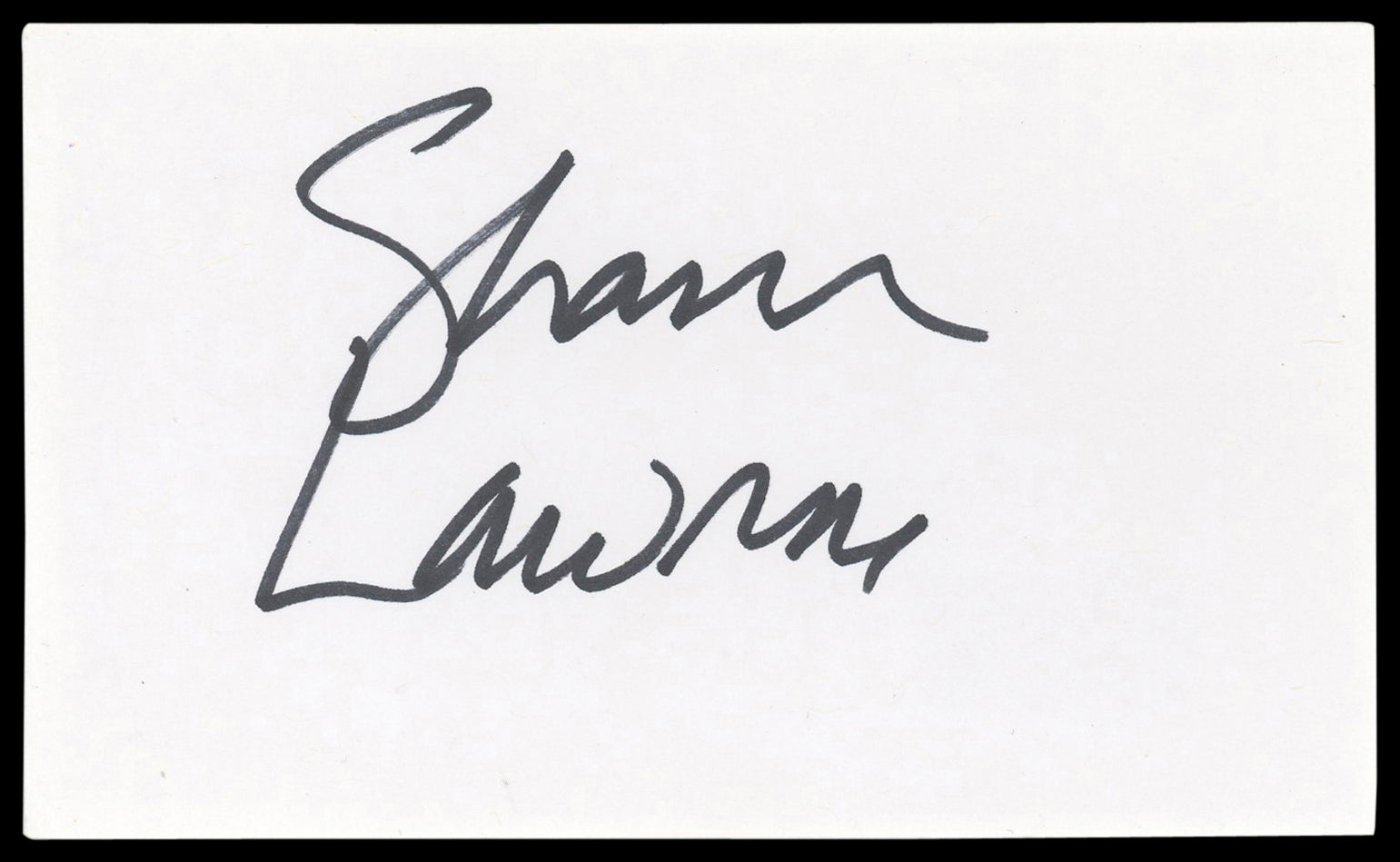 Sharon Lawrence NYPD Blue Signed 3x5 Index Card Autographed BAS #AD70396