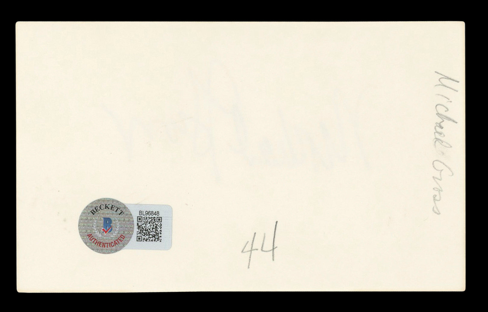 Michael Gross Family Ties Authentic Signed 3x5 Index Card BAS #BL96848