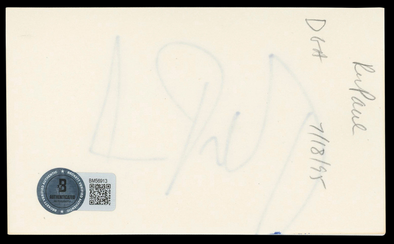 RuPaul RuPaul's Drag Race Authentic Signed 3x5 Index Card BAS #BM56913