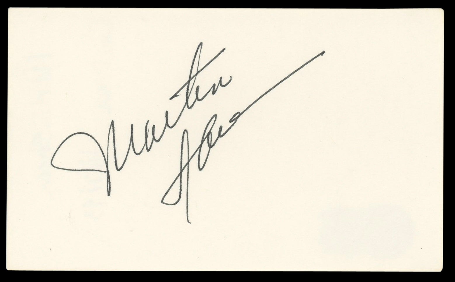 Martin Sheen The Departed Authentic Signed 3x5 Index Card BAS #BM56914