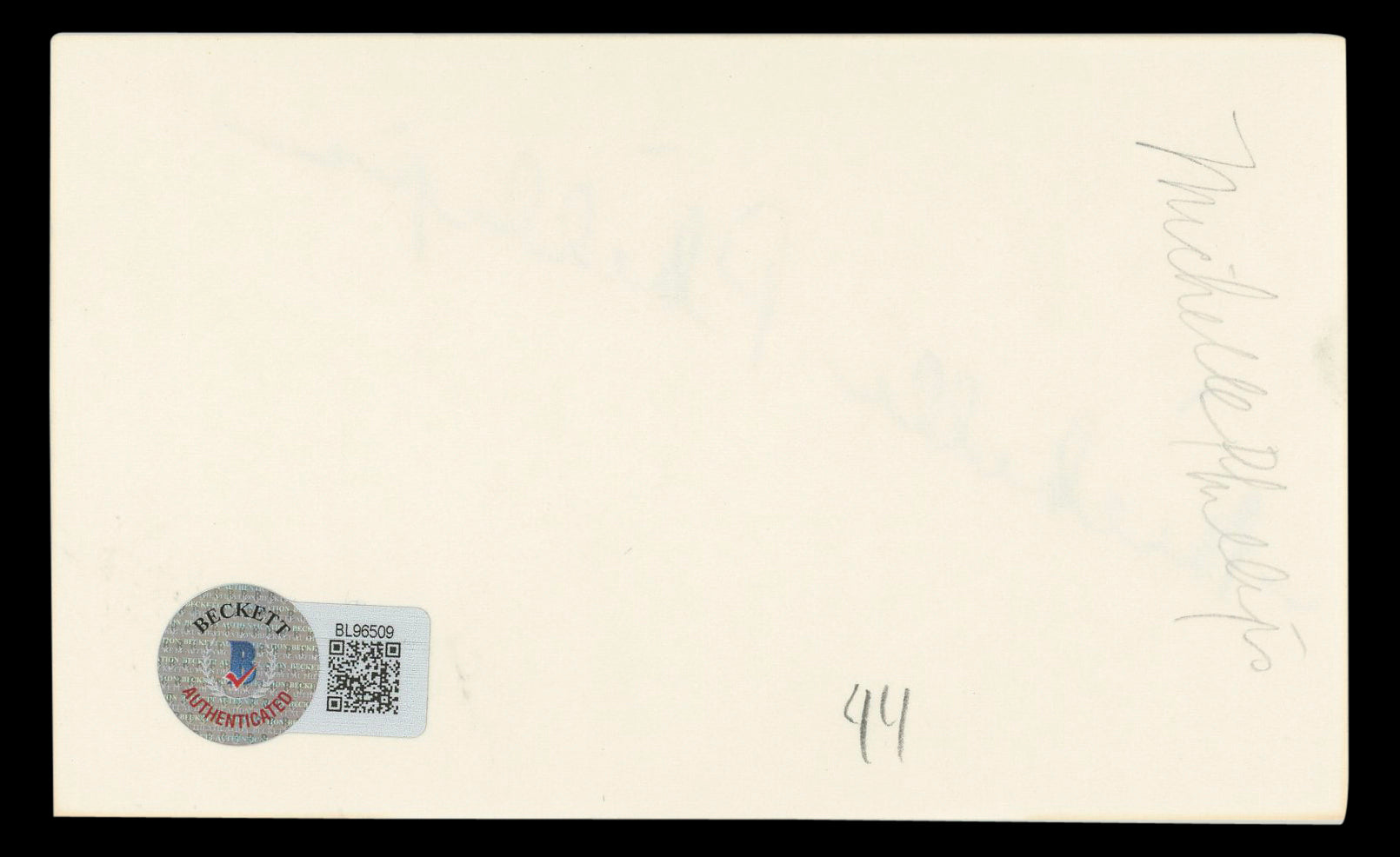Michelle Phillips Knots Landing Authentic Signed 3x5 Index Card BAS #BL96509
