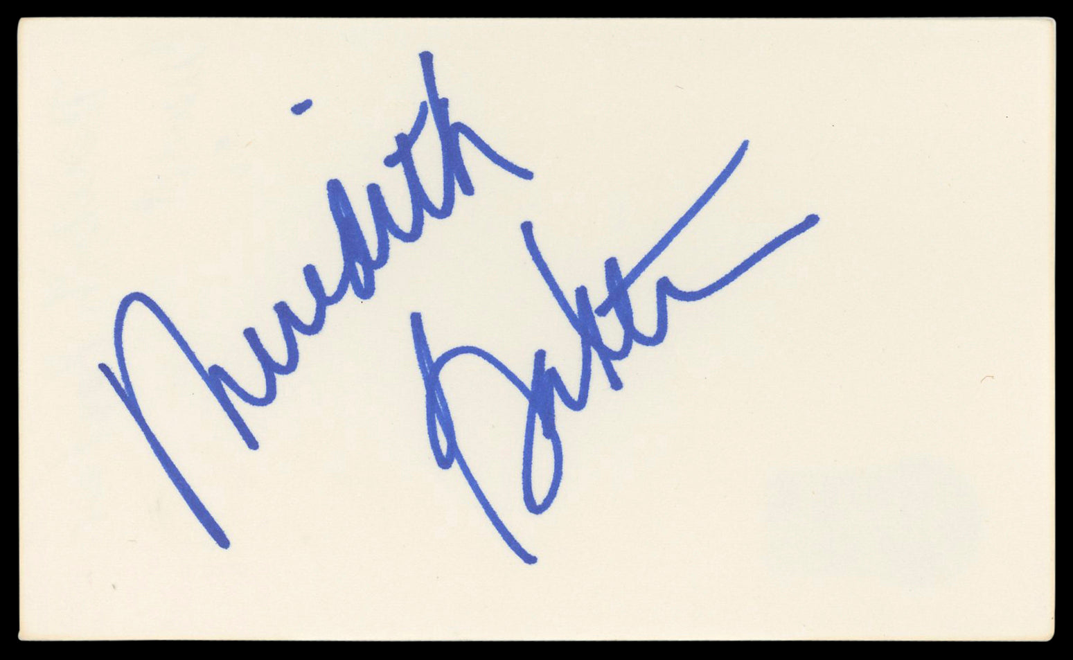 Meredith Baxter Family Ties Authentic Signed 3x5 Index Card BAS #BM56918