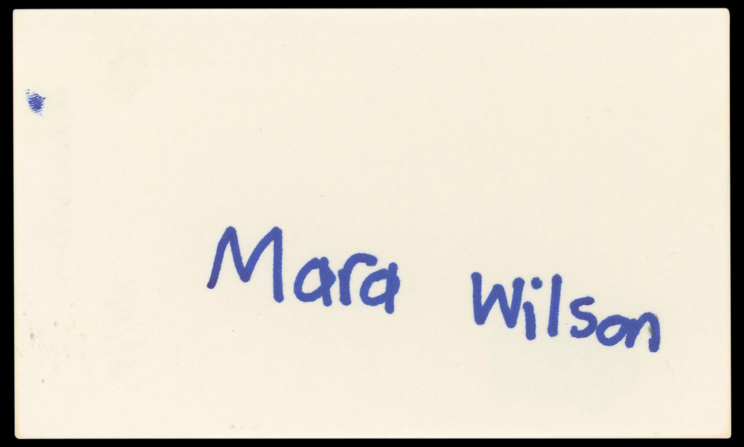 Mara Wilson Matilda Authentic Signed 3x5 Index Card Autographed BAS #BP50641