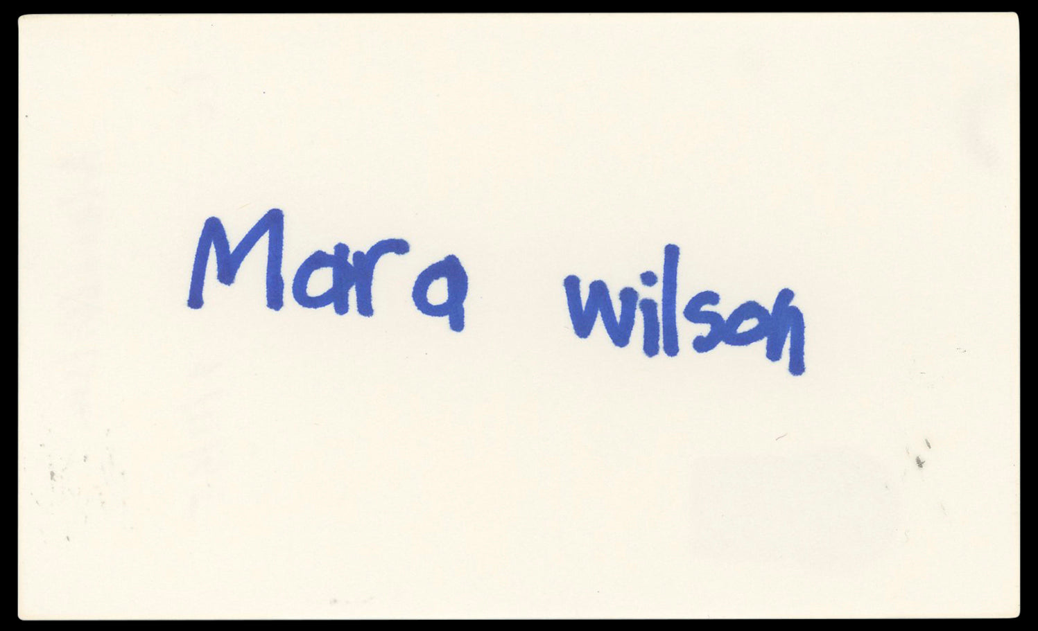 Mara Wilson Matilda Authentic Signed 3x5 Index Card Autographed BAS #BP50642