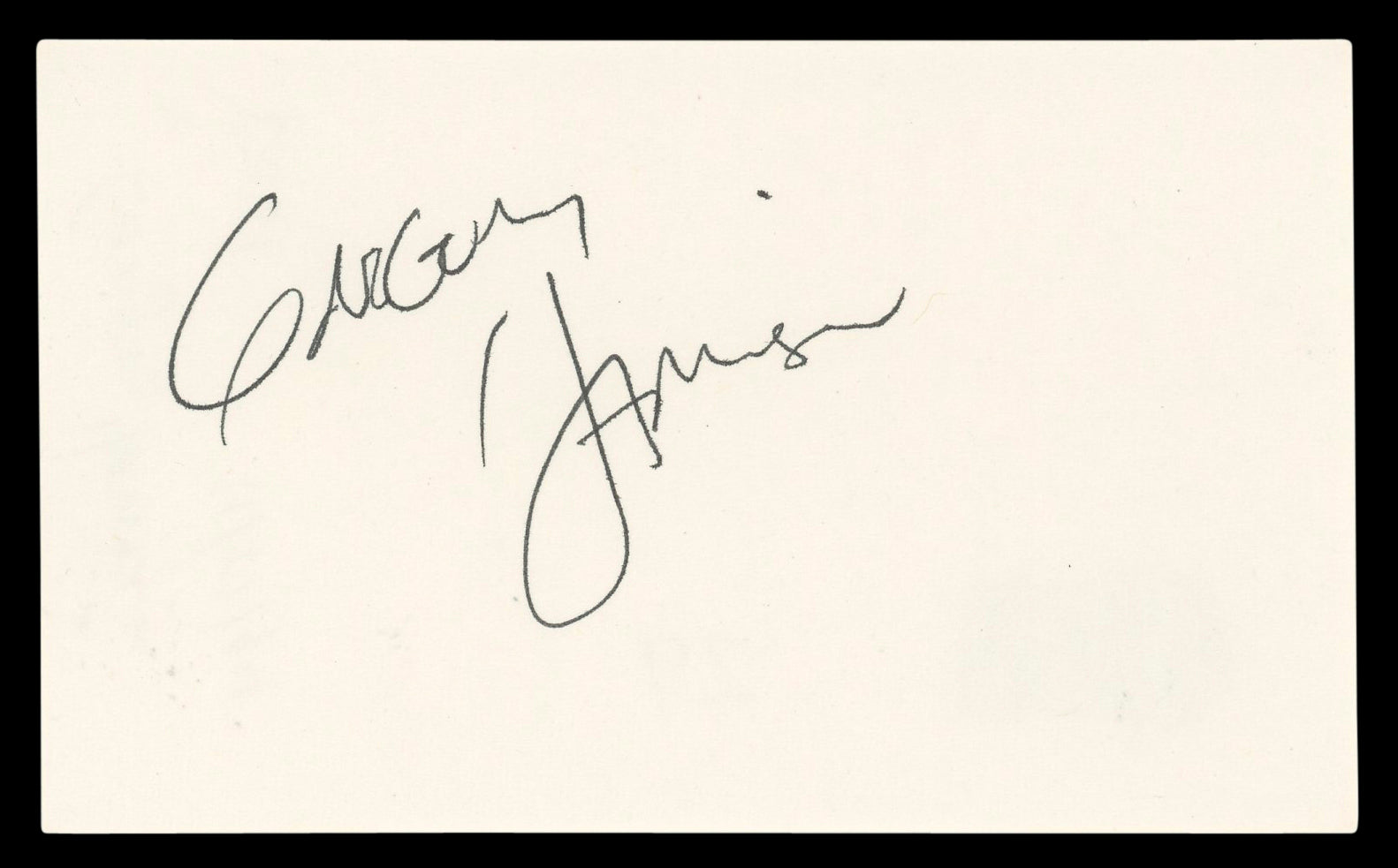 Gregory Harrison Trapper John, M.D. Authentic Signed 3x5 Index Card BAS #BL96861