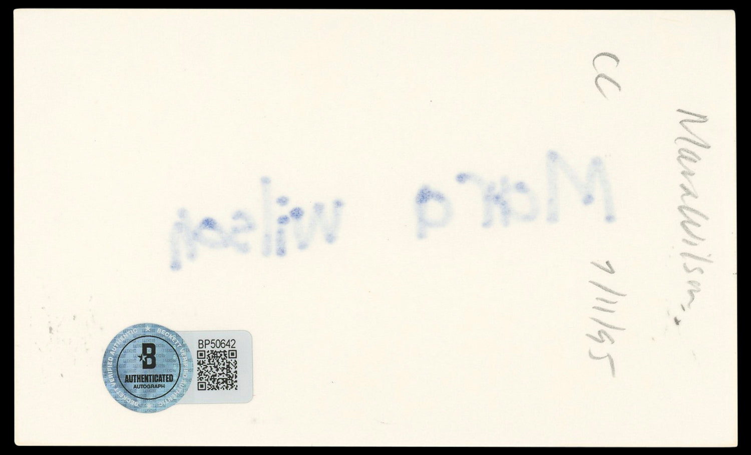 Mara Wilson Matilda Authentic Signed 3x5 Index Card Autographed BAS #BP50642